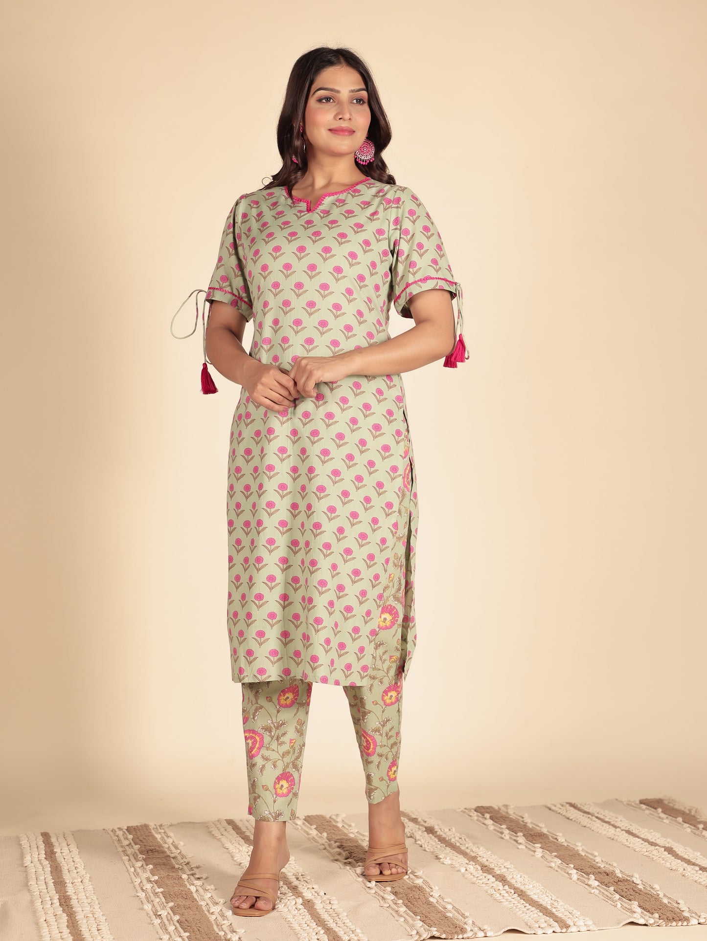 Soft Cotton Floral Kurta