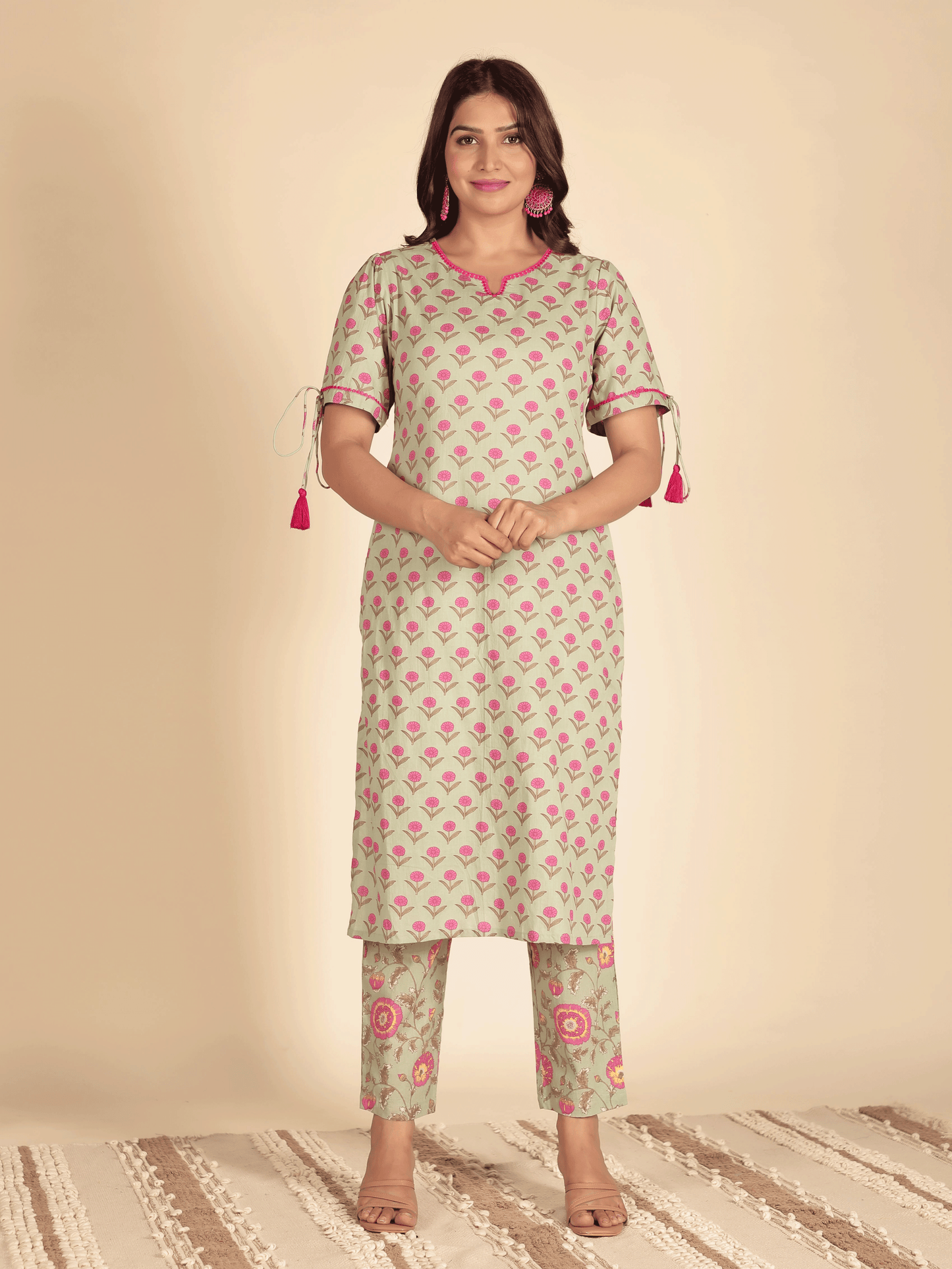 Soft Cotton Floral Kurta