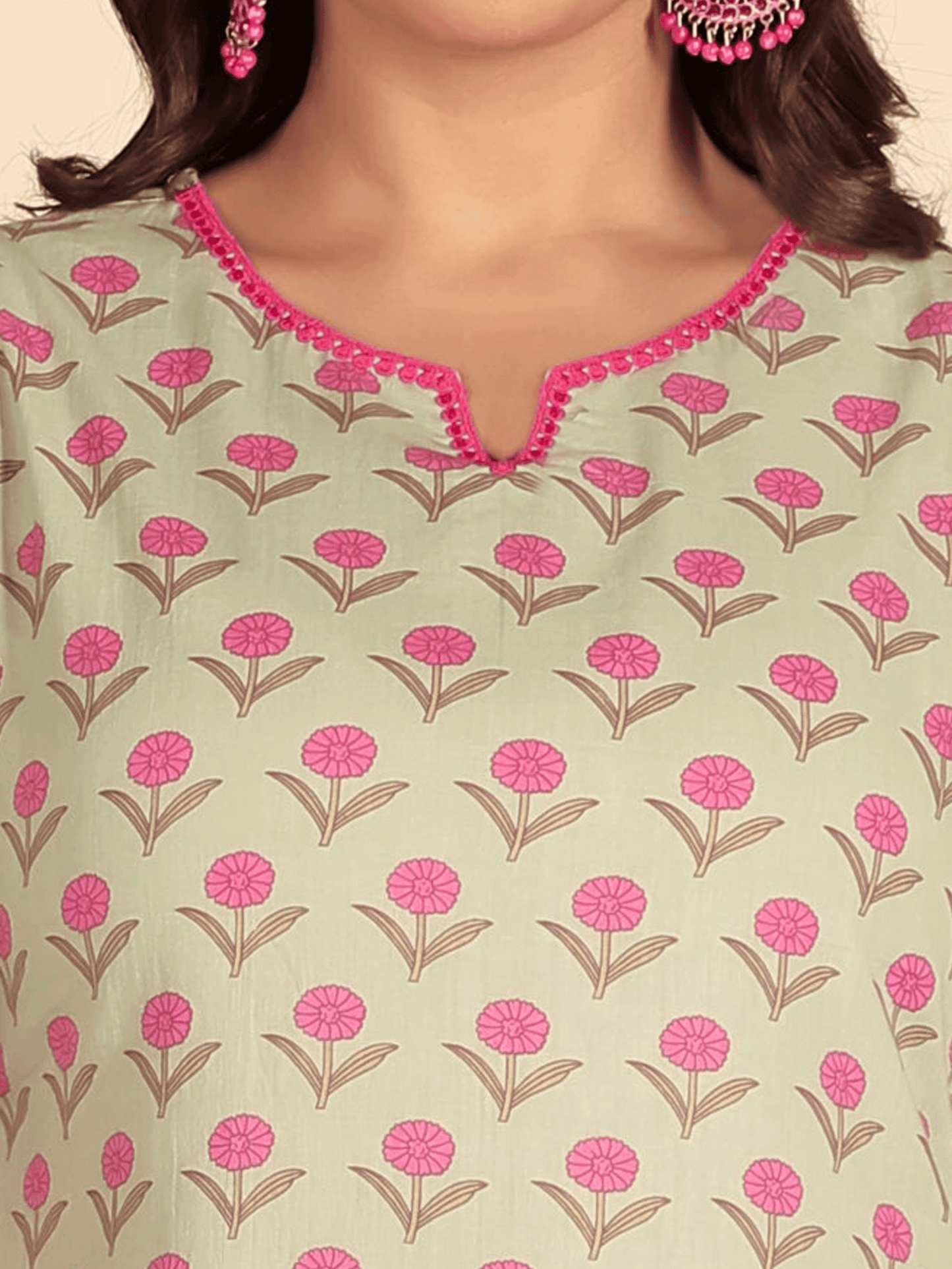 Soft Cotton Floral Kurta