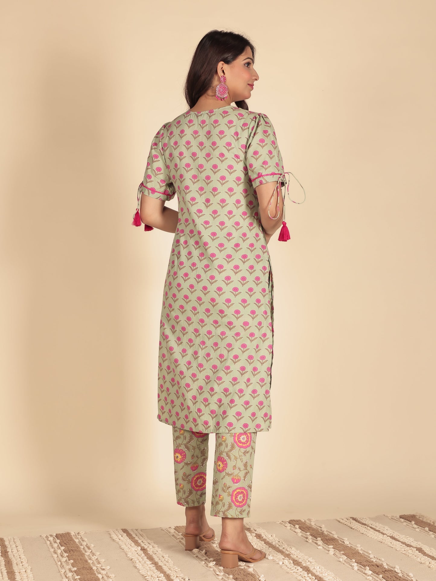 Soft Cotton Floral Kurta