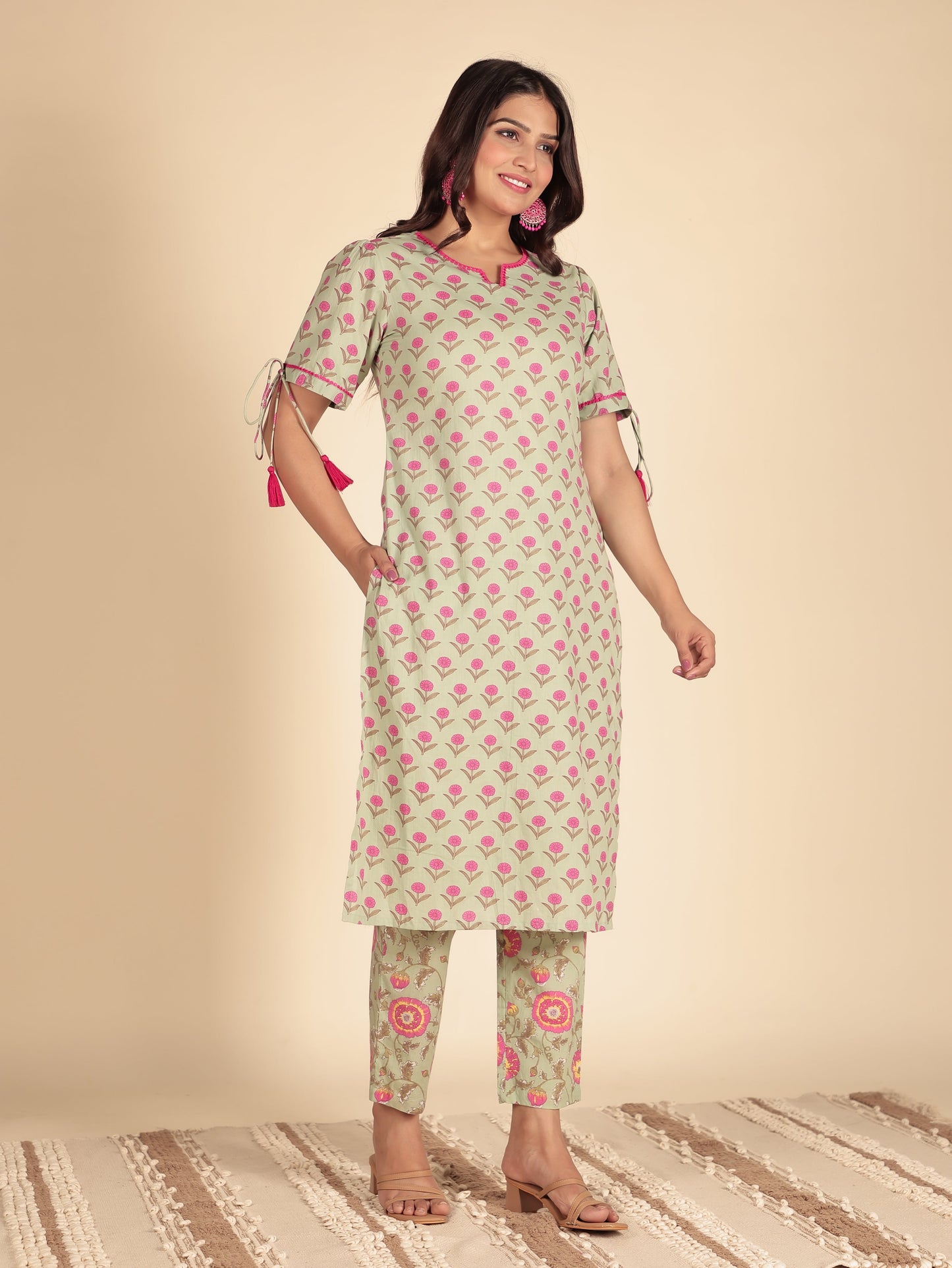 Soft Cotton Floral Kurta