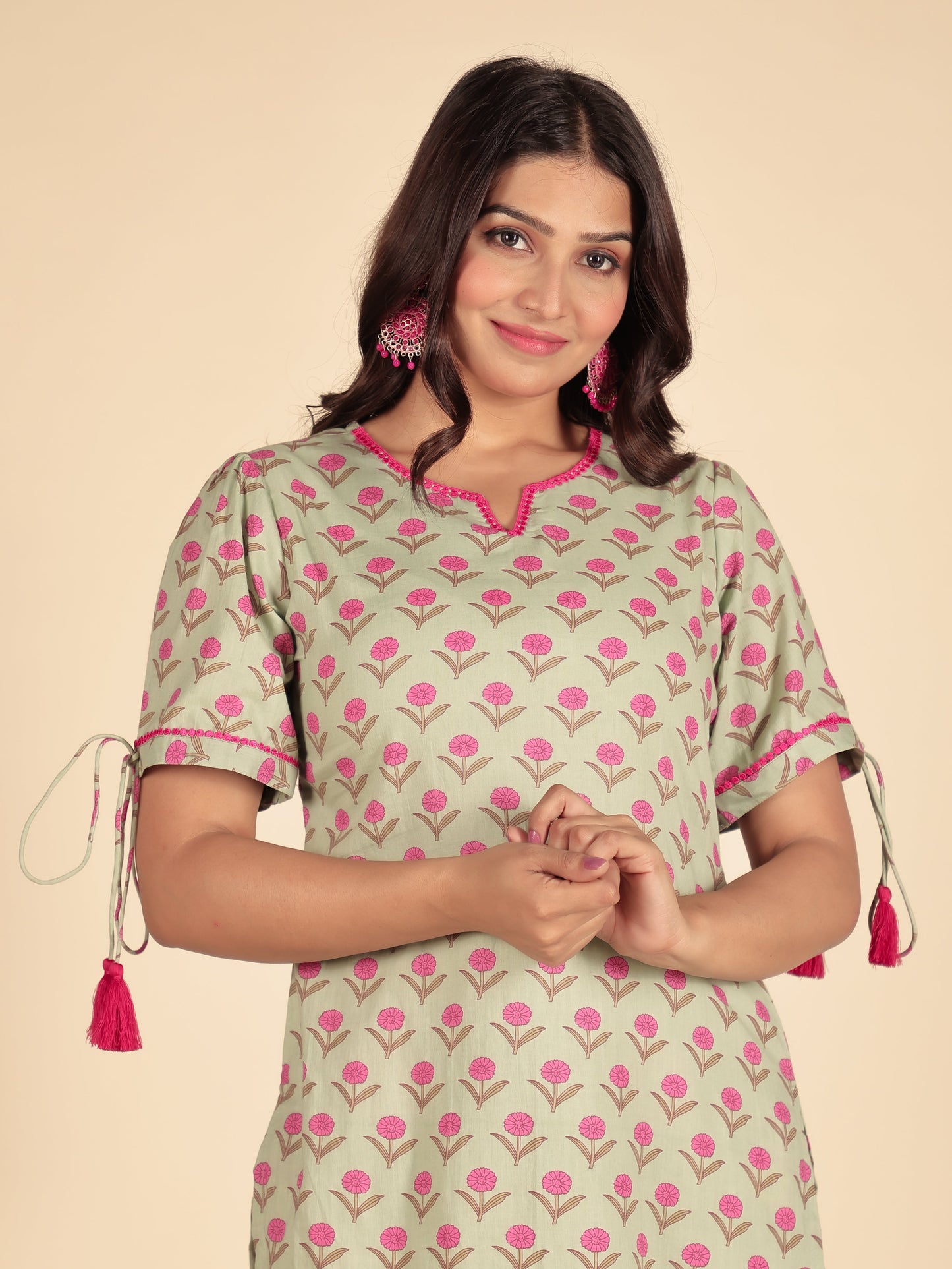 Soft Cotton Floral Kurta