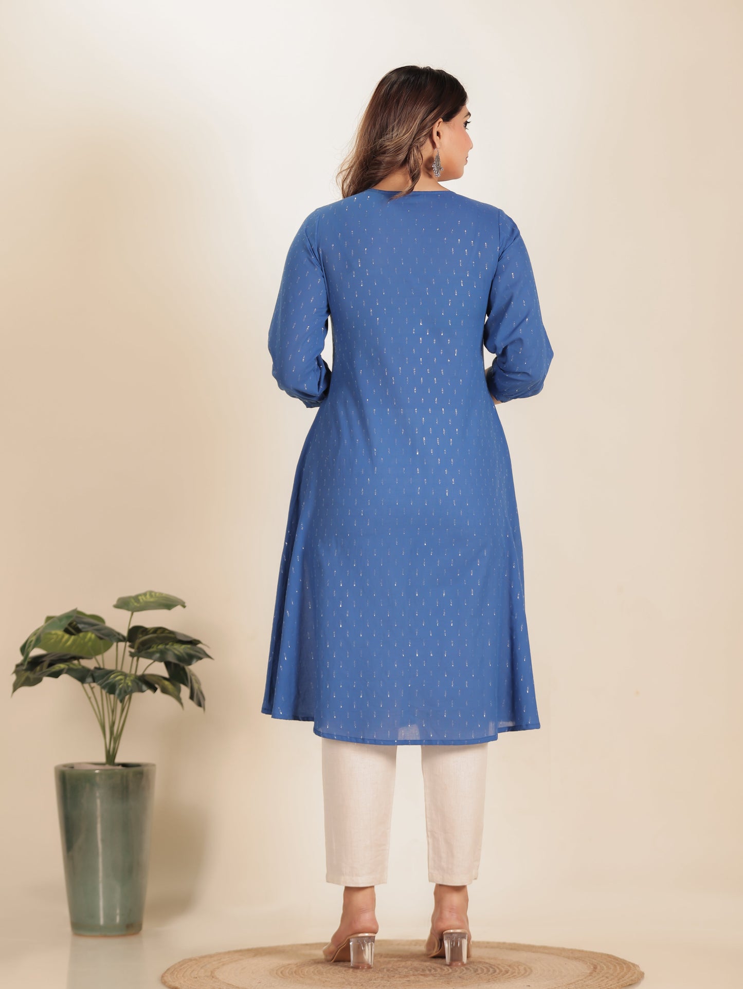 Textured Cotton Woven Design Kurta