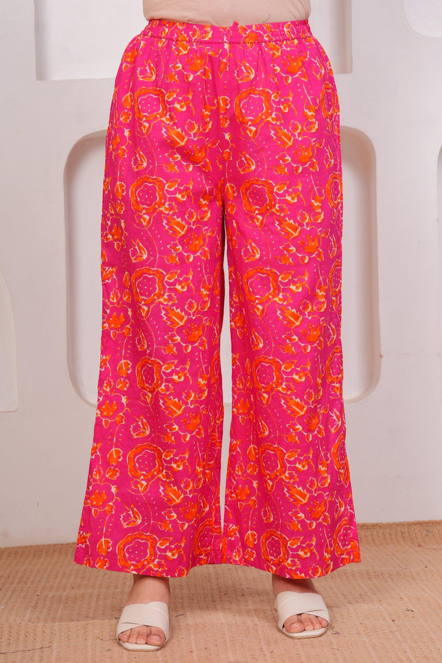 Soft Cotton Jaal Magenta Palazzo