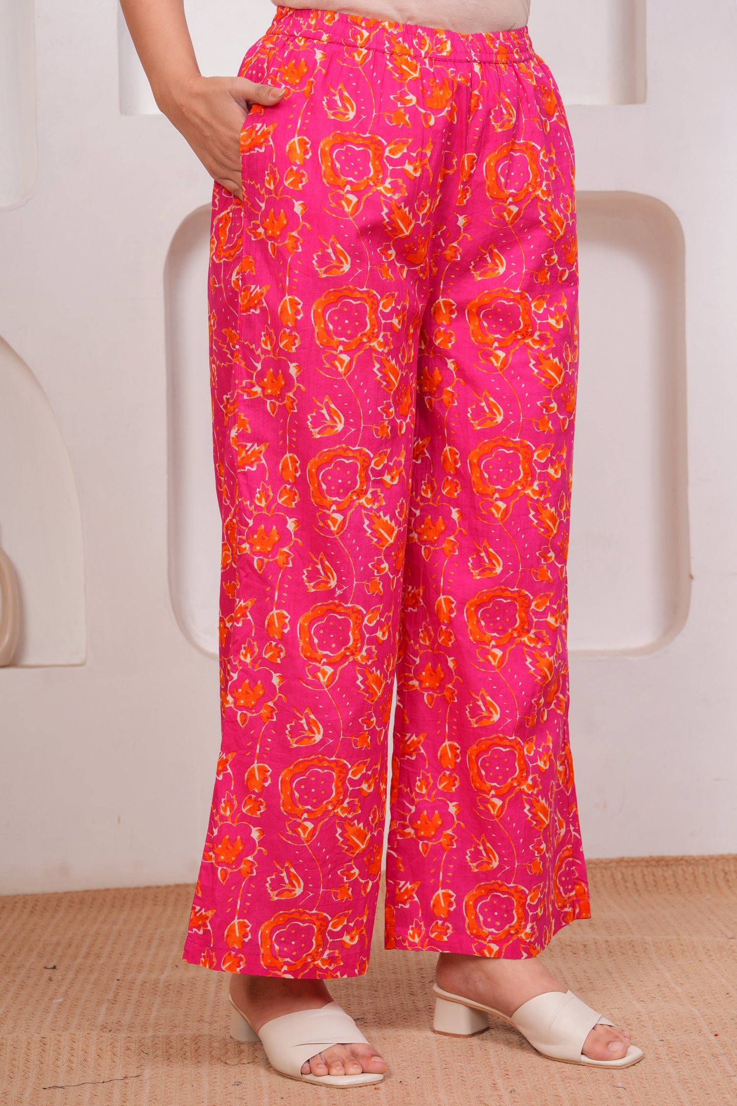 Soft Cotton Jaal Magenta Palazzo