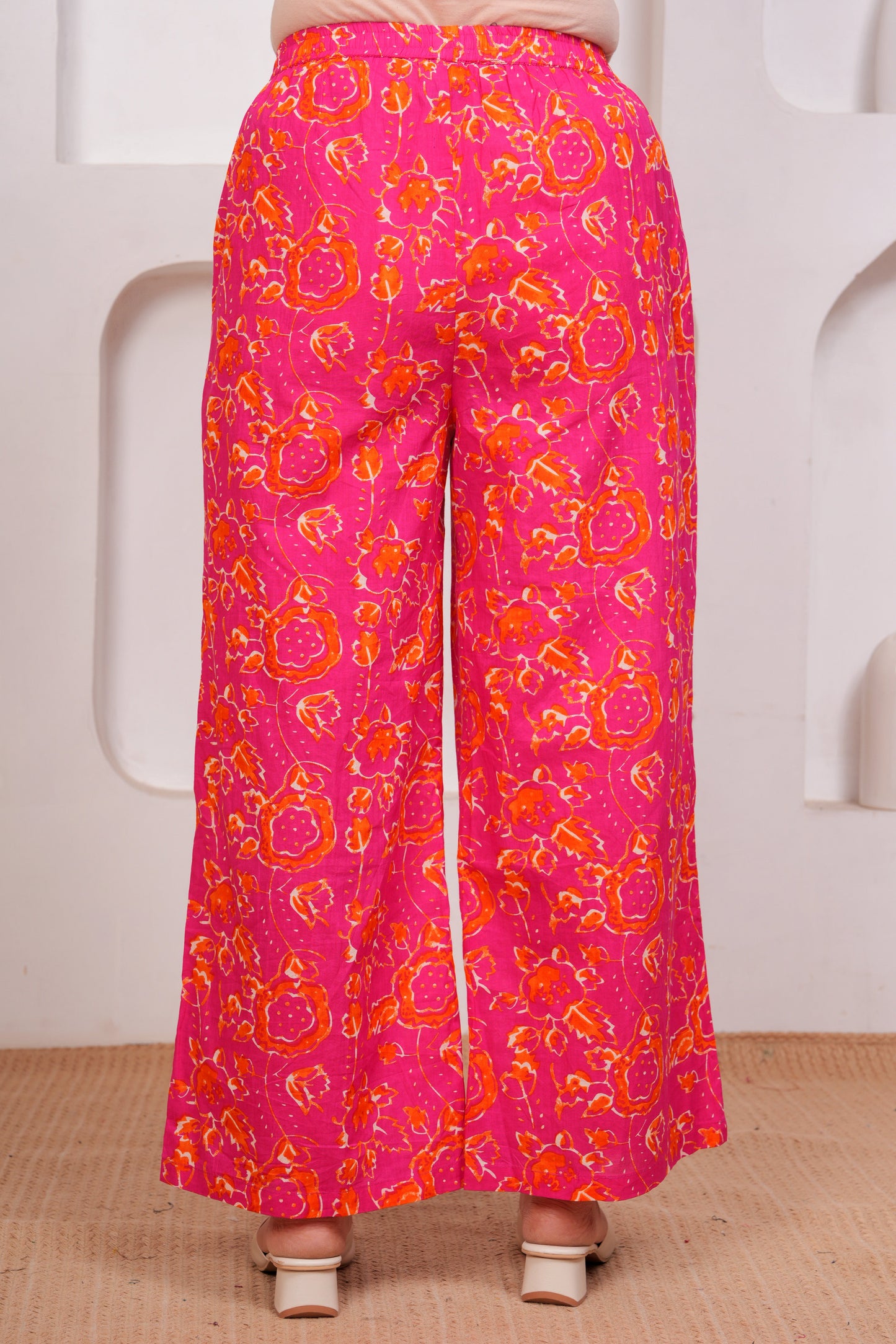 Soft Cotton Jaal Magenta Palazzo