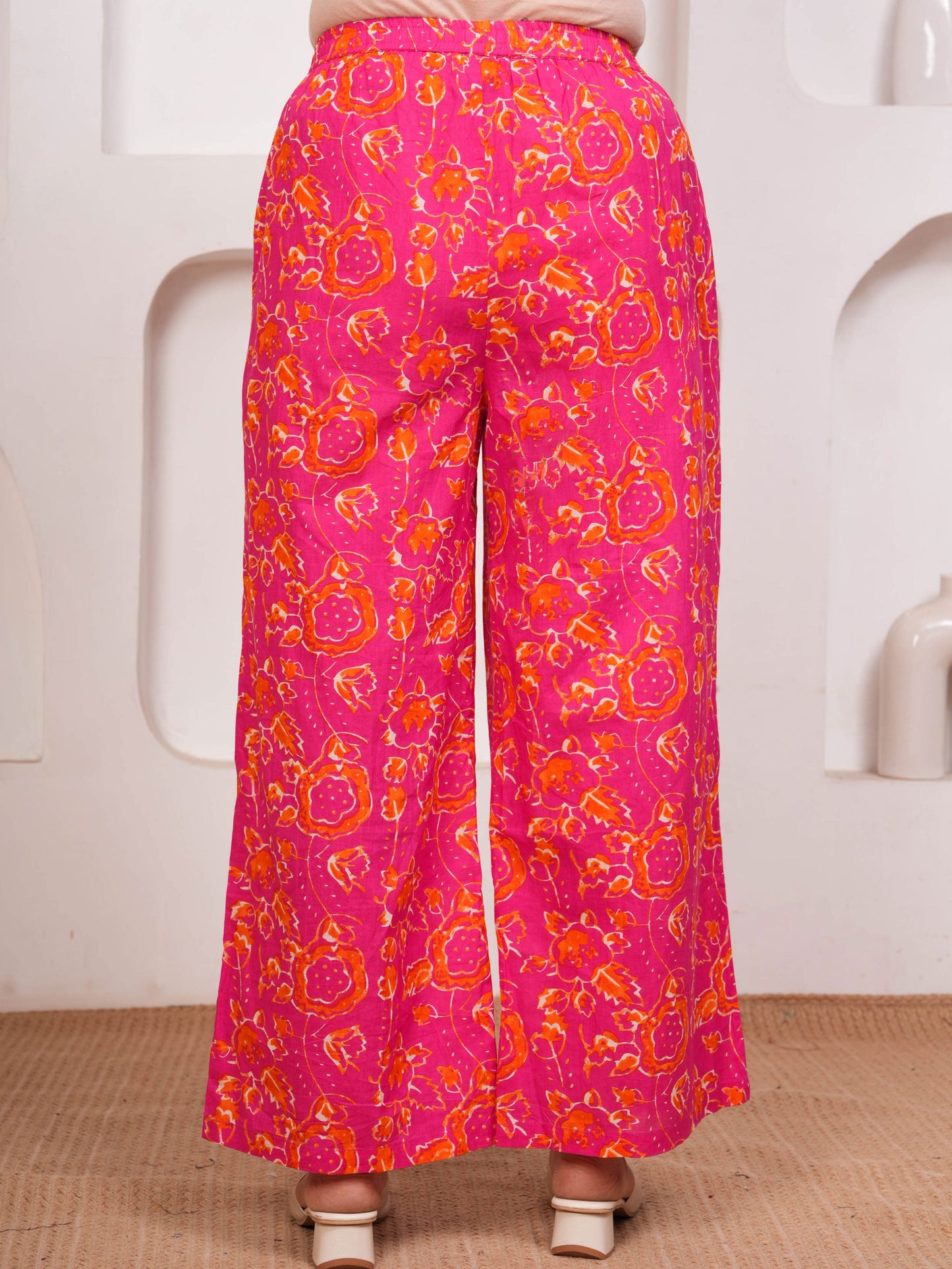 Soft Cotton Jaal Straight Magenta Kurta