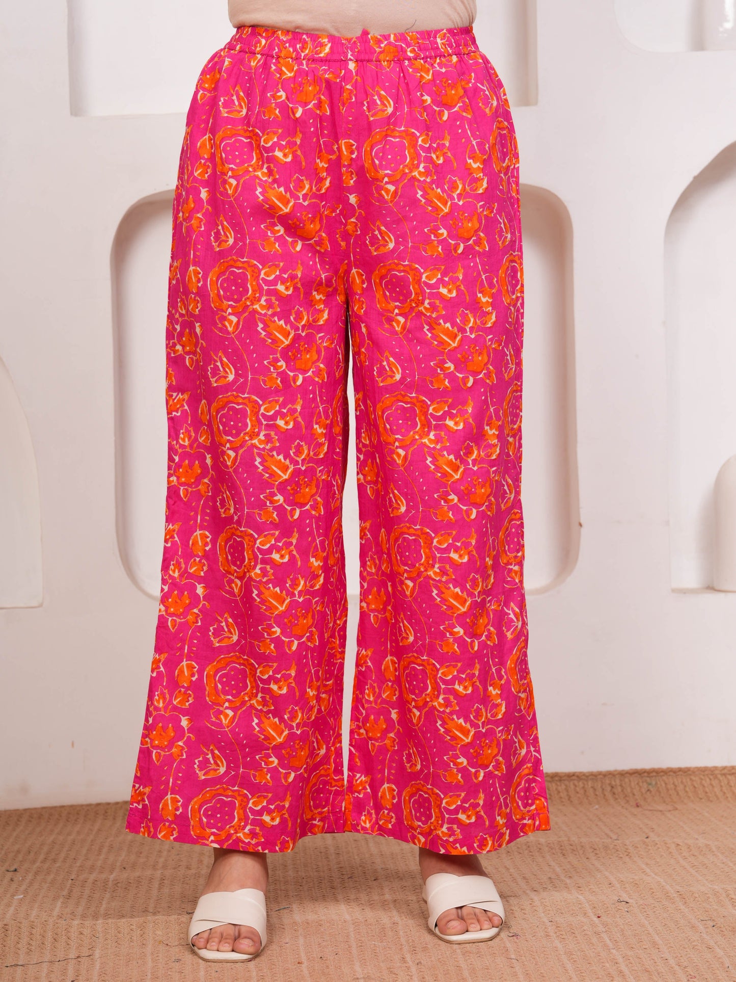 Soft Cotton Jaal Straight Magenta Kurta