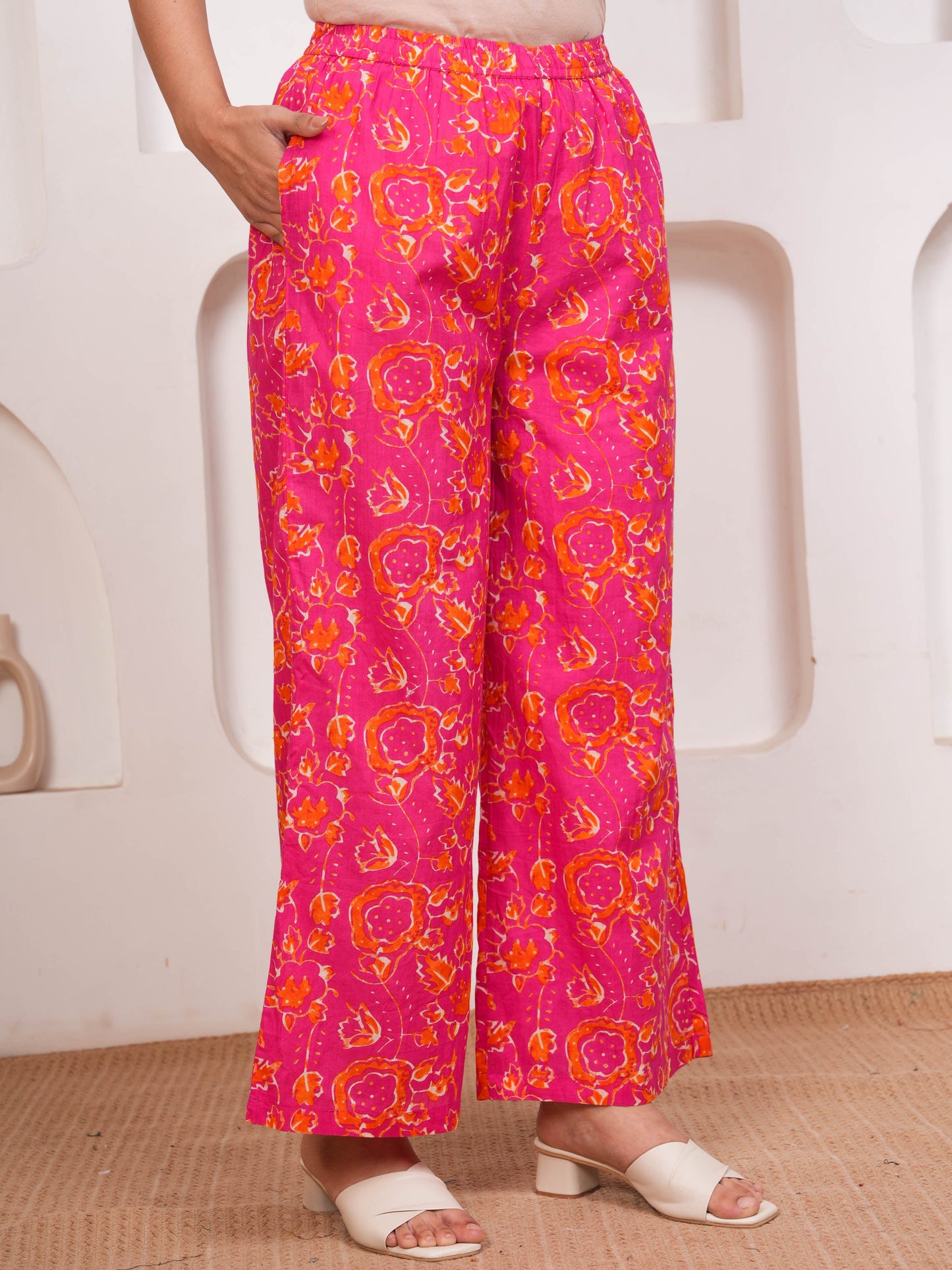 Soft Cotton Jaal Straight Magenta Kurta