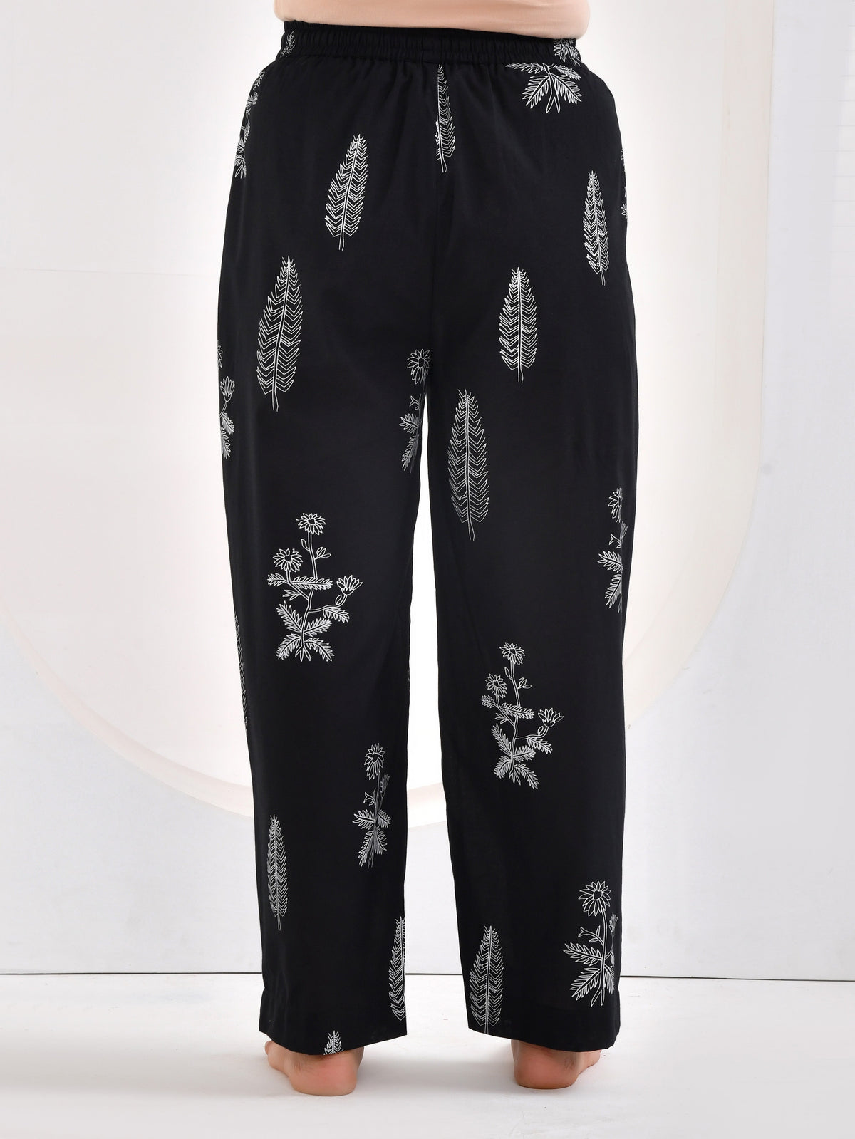 Soft cotton Floral Black Pyjama