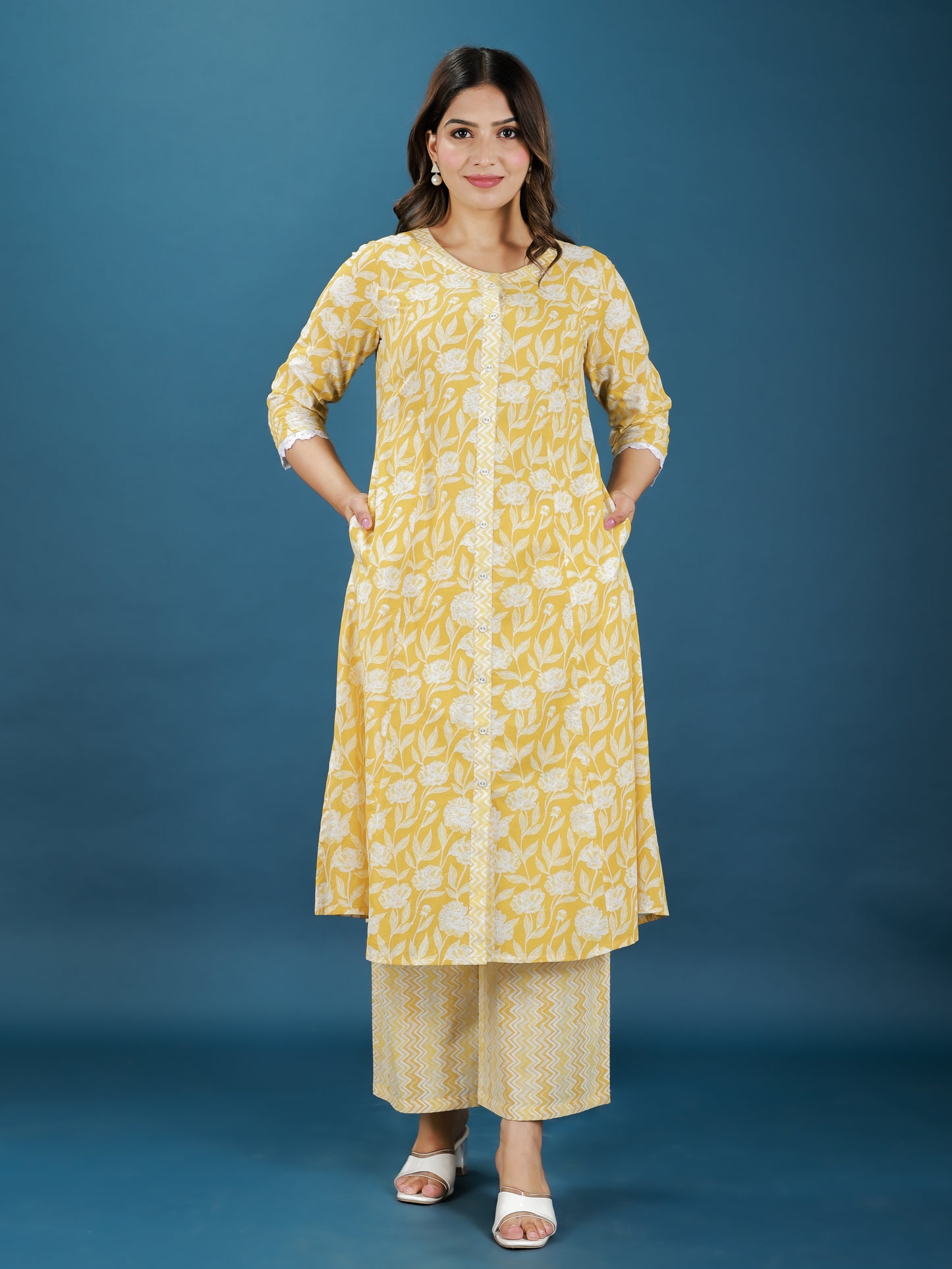 Soft Cotton Floral Kurta