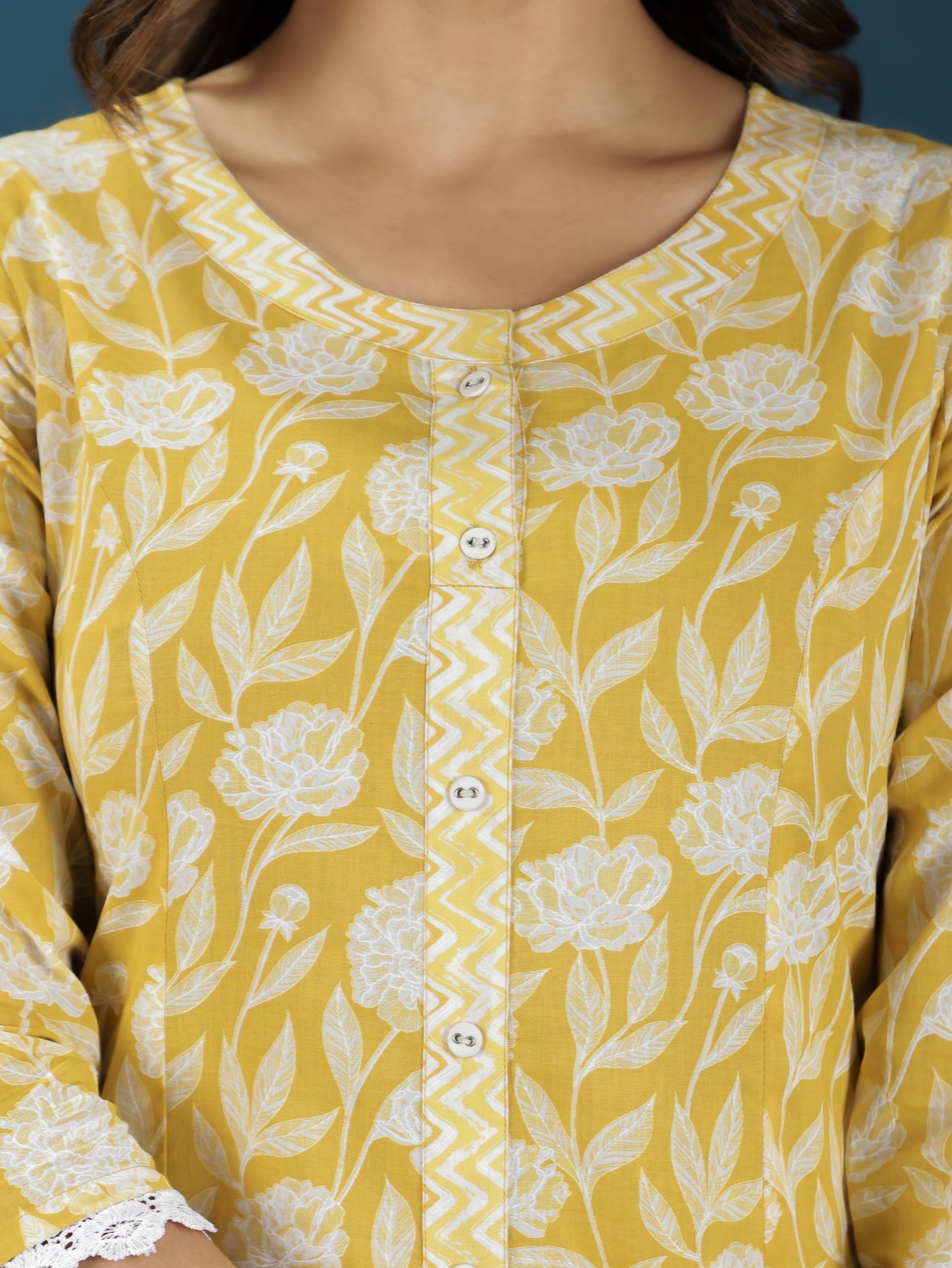 Soft Cotton Floral Kurta