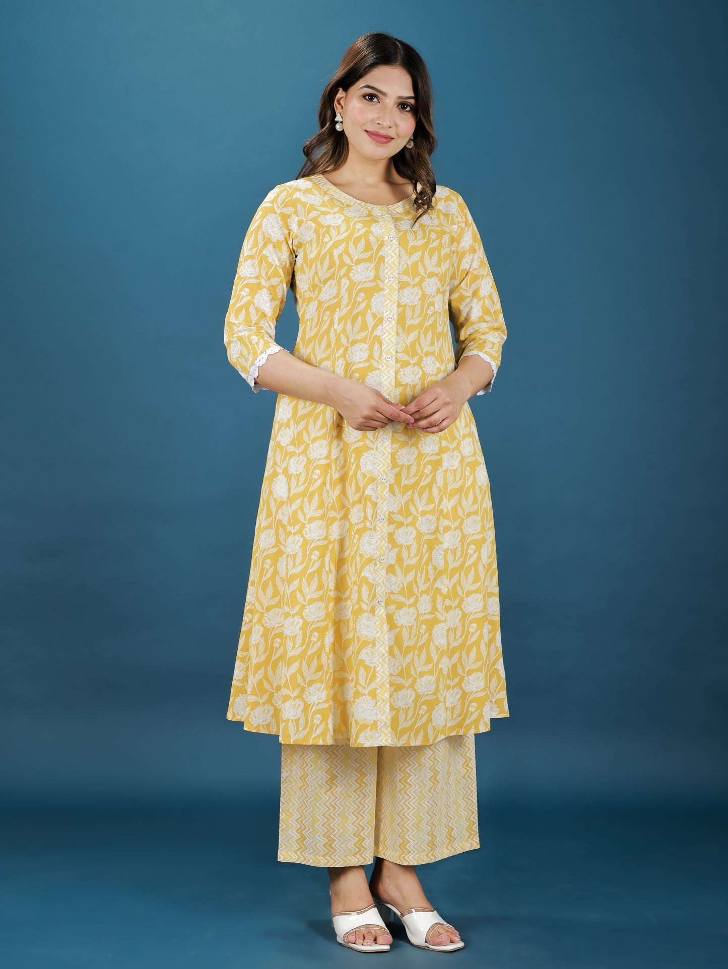 Soft Cotton Floral Kurta