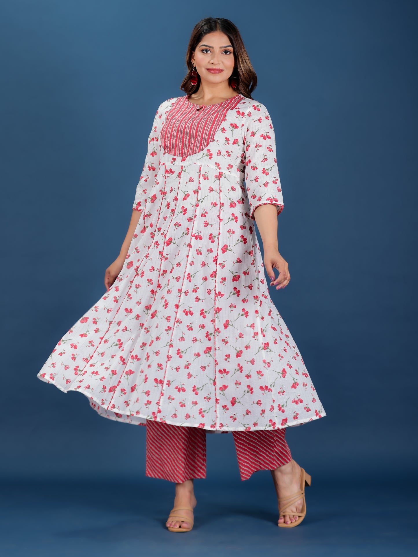 Textured Cotton Butti Kurta