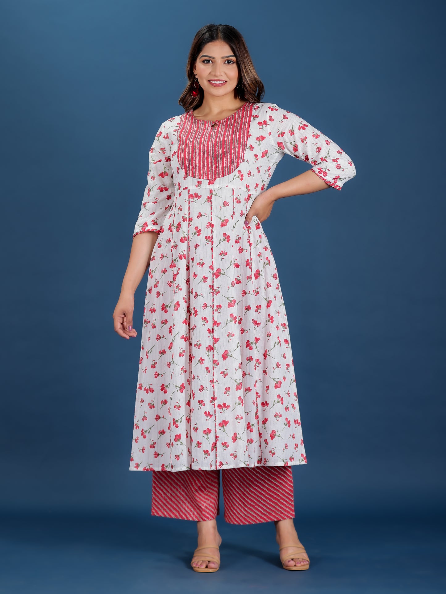 Textured Cotton Butti Kurta