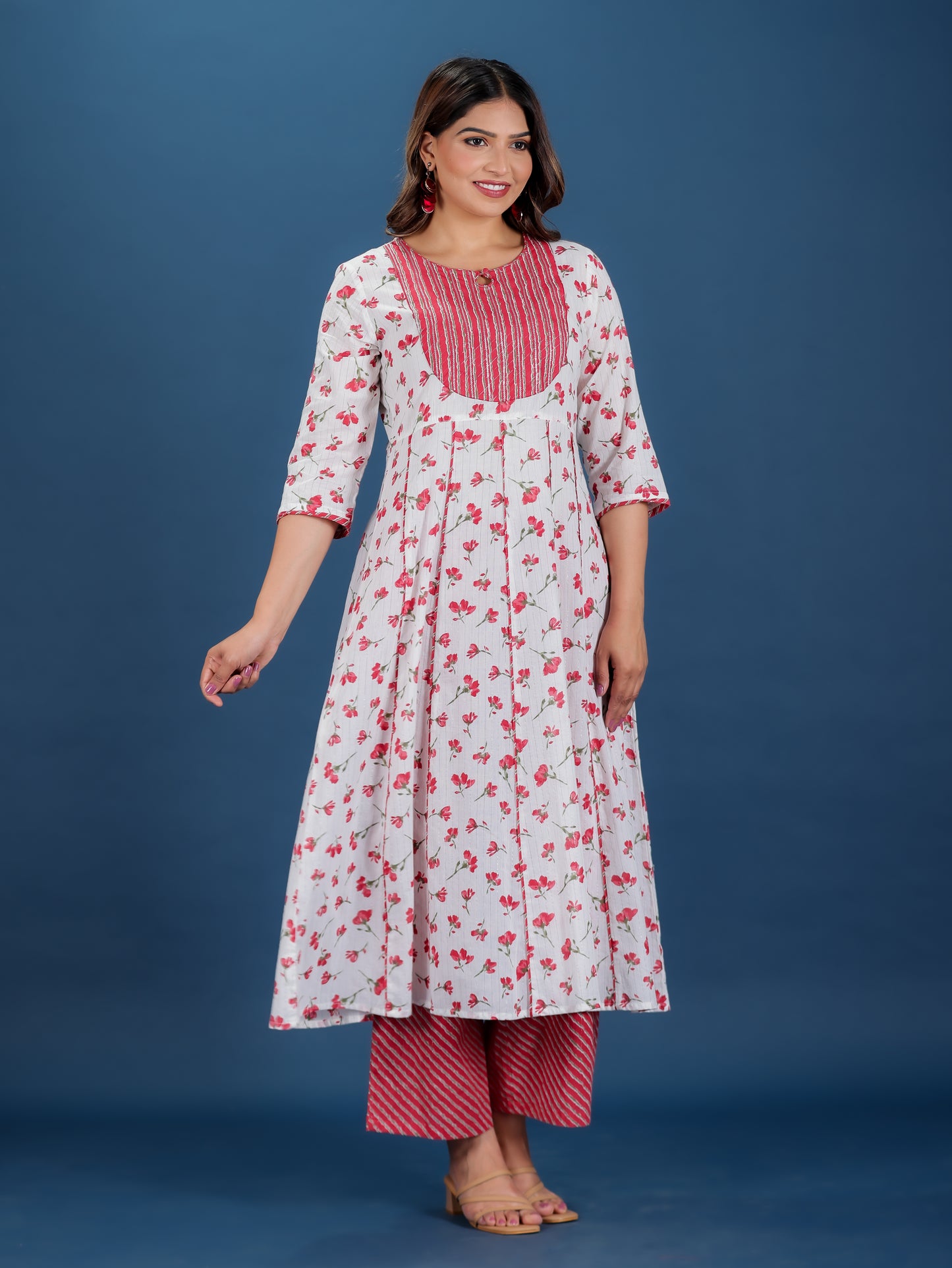 Textured Cotton Butti Kurta