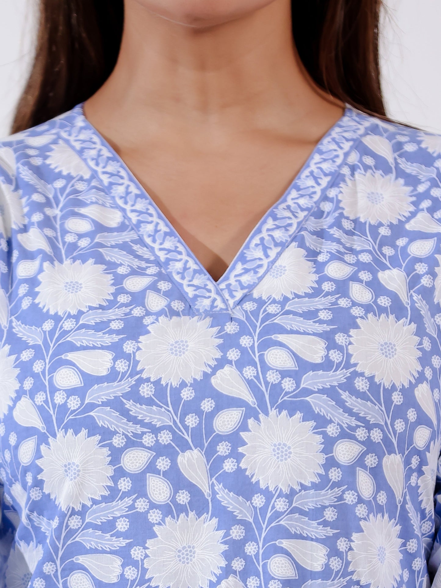 Soft Cotton Floral Kurta