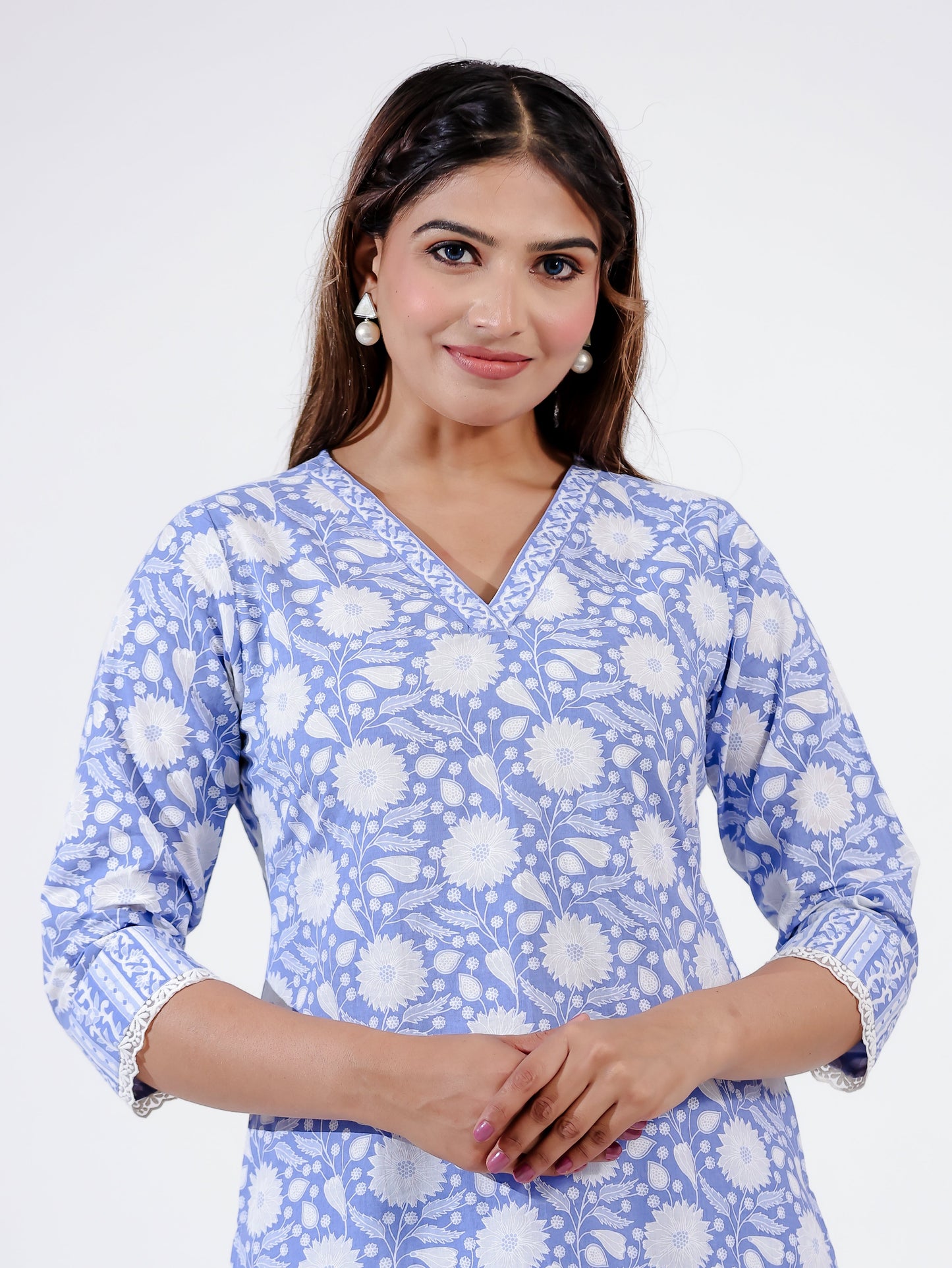 Soft Cotton Floral Kurta