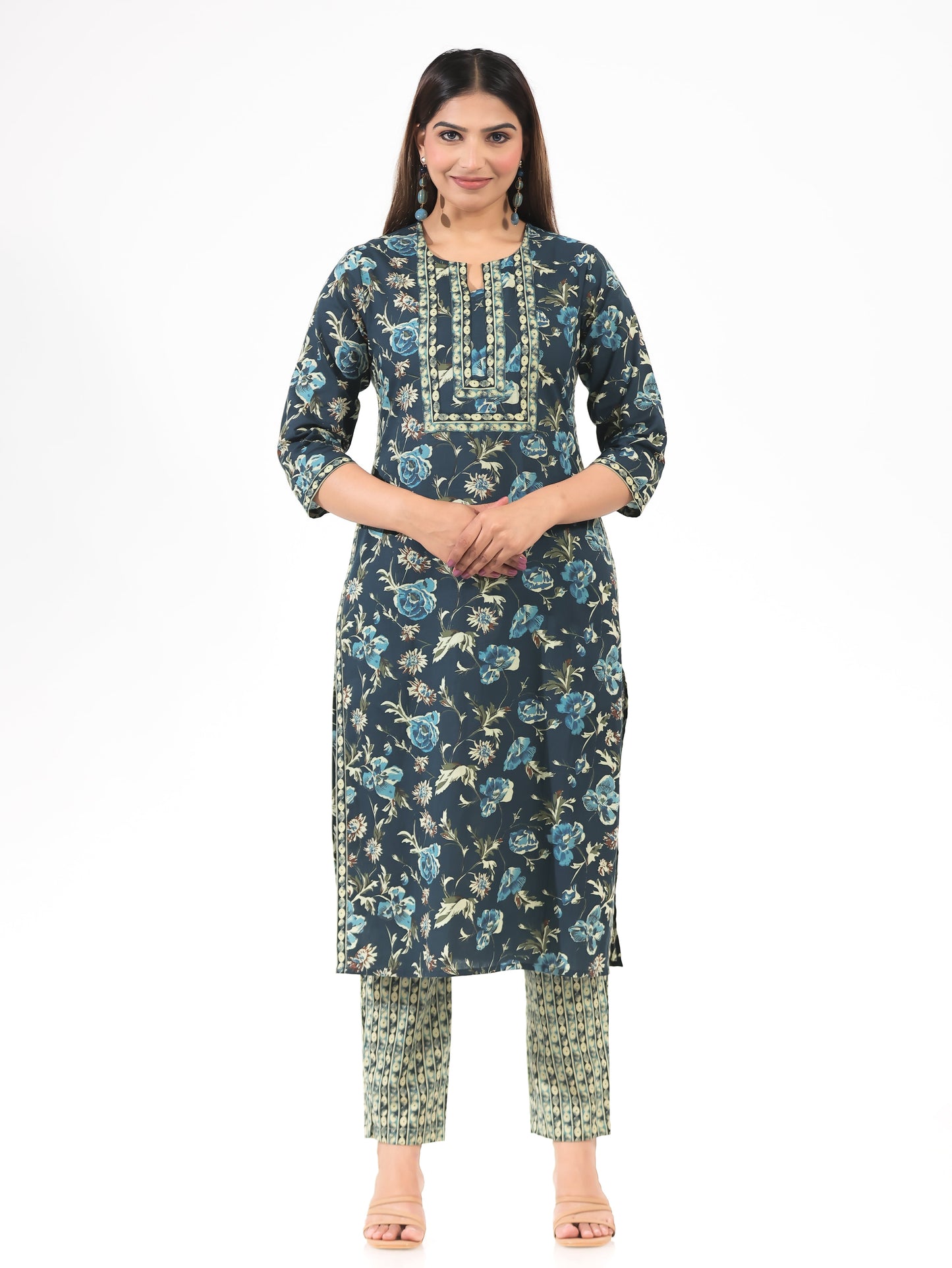 Soft Cotton Floral Kurta