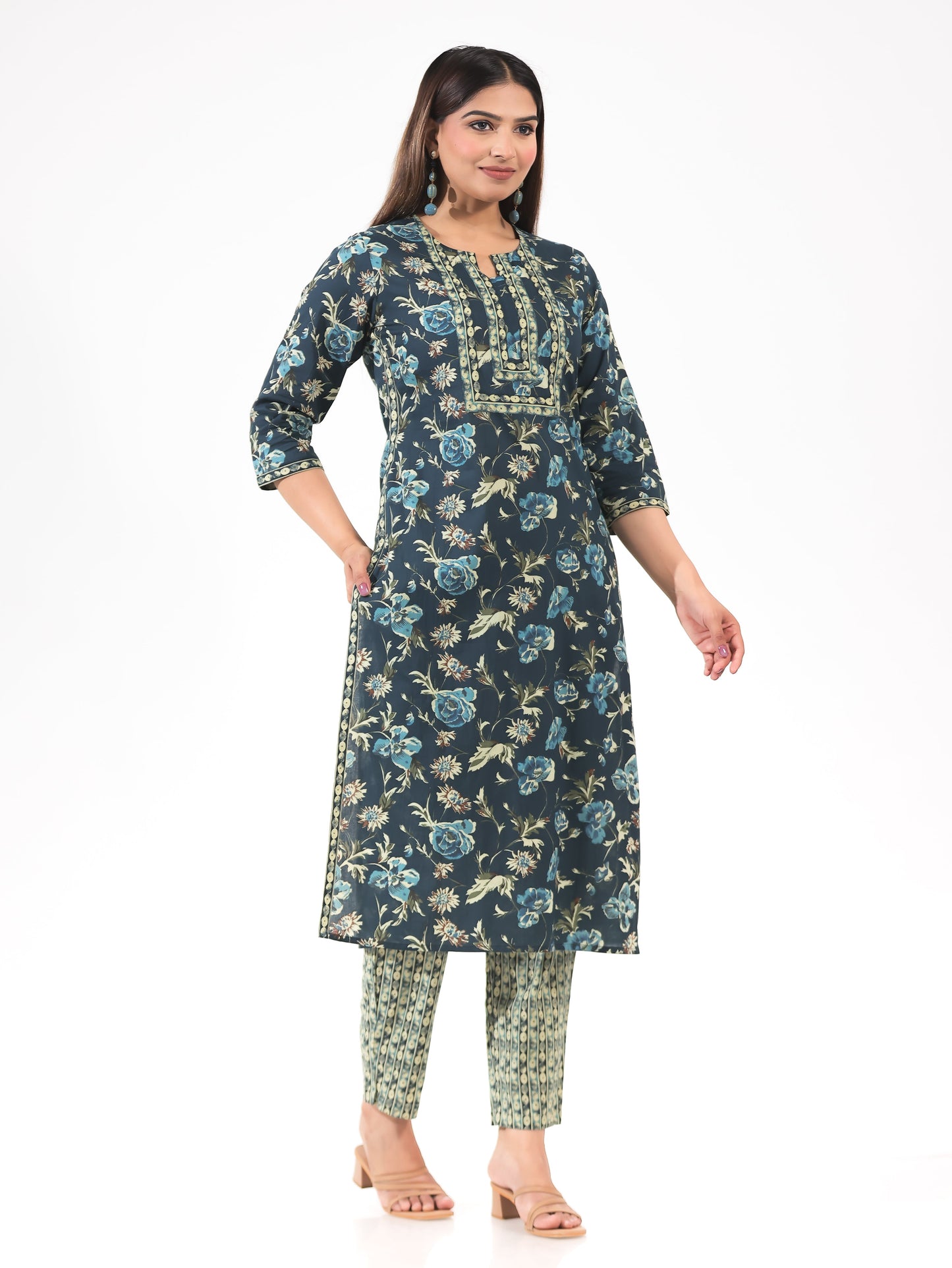 Soft Cotton Floral Kurta