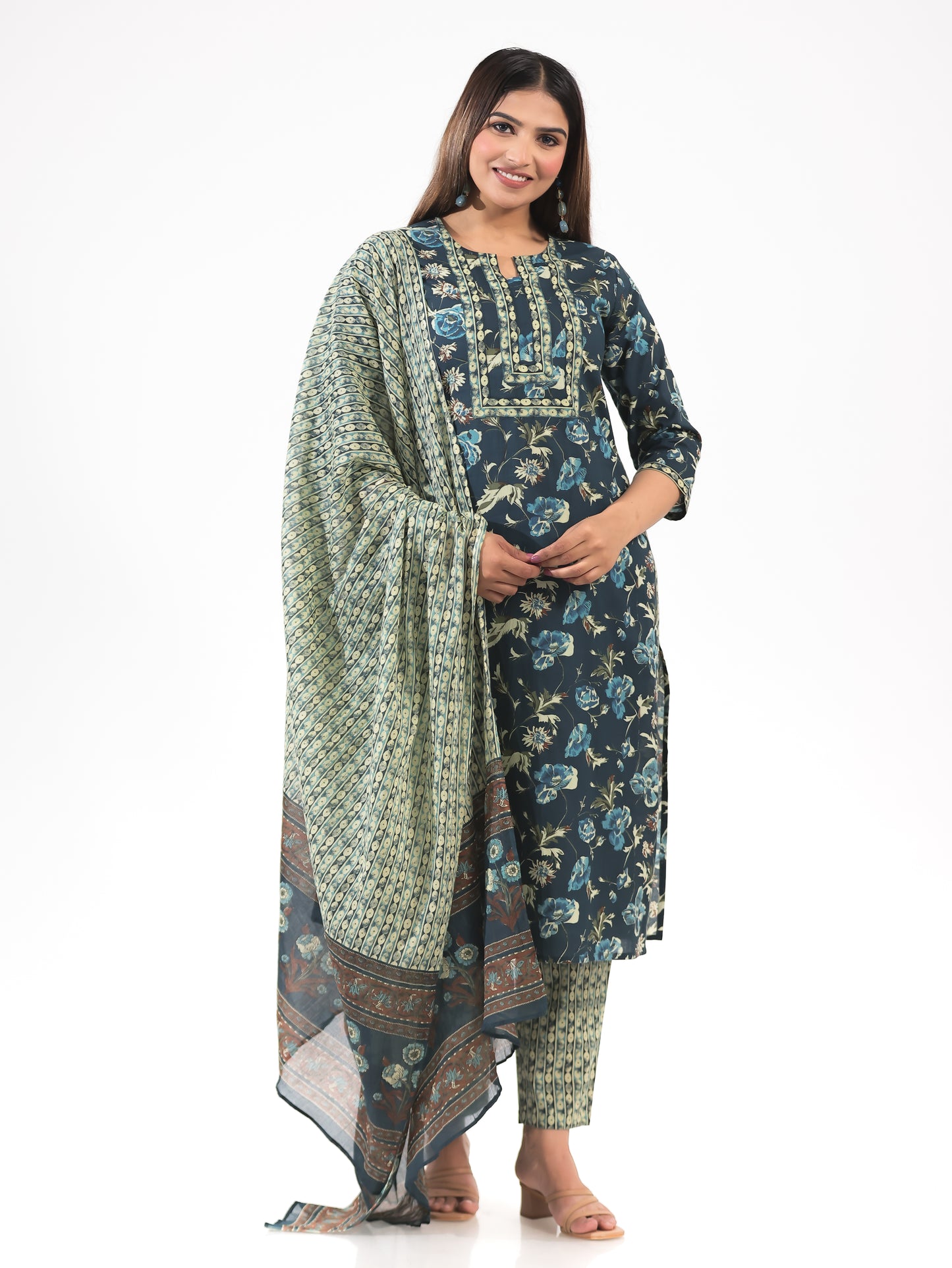 Soft Cotton Floral Kurta