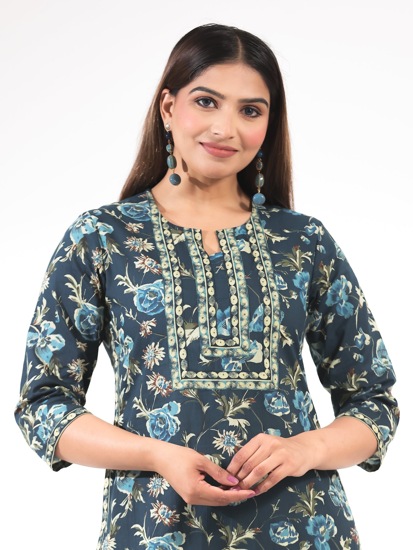 Soft Cotton Floral Kurta