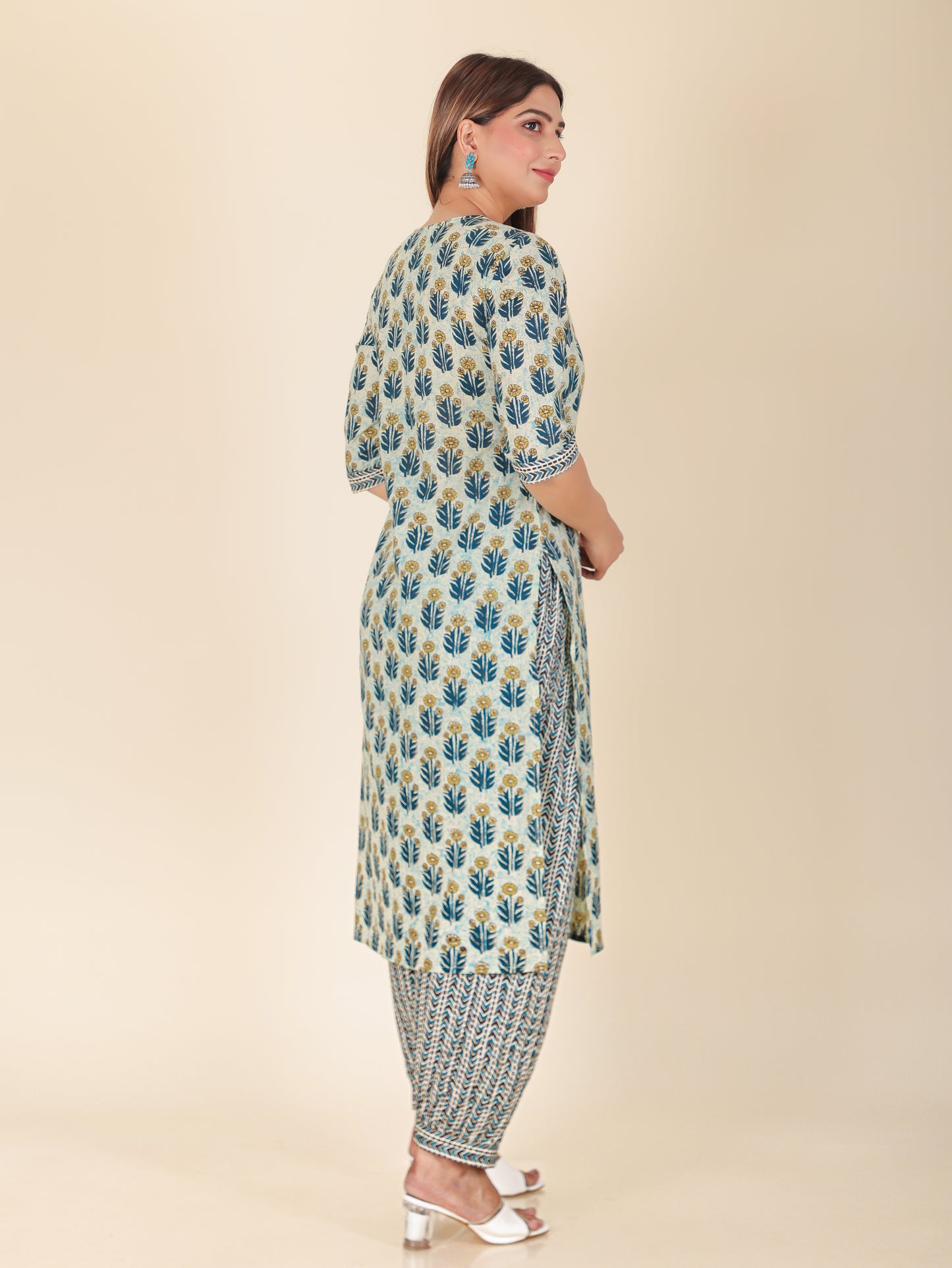 Soft Cotton Floral Kurta