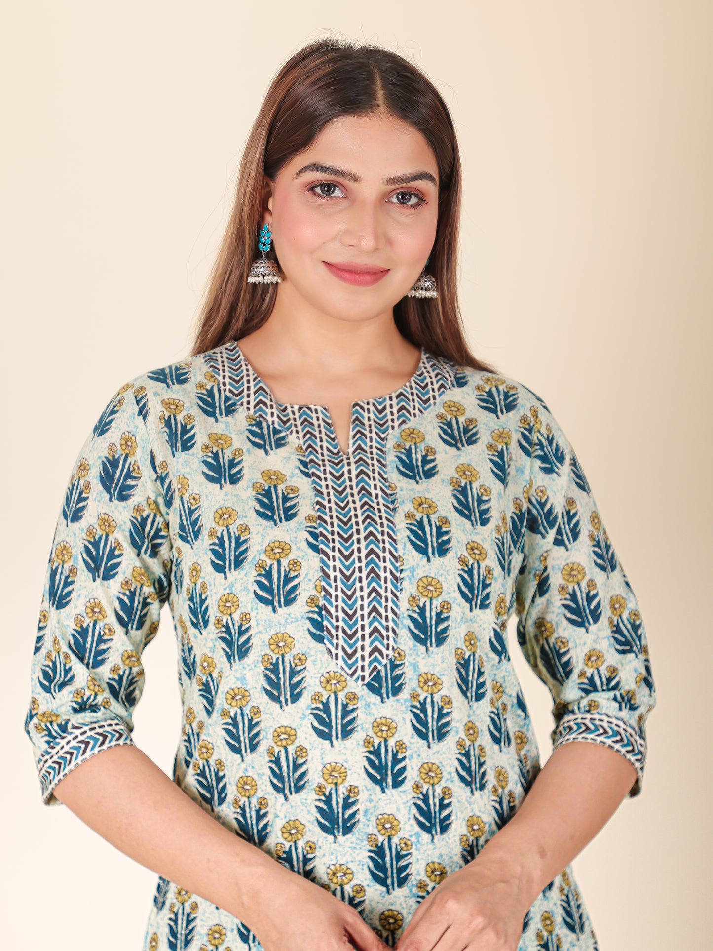 Soft Cotton Floral Kurta