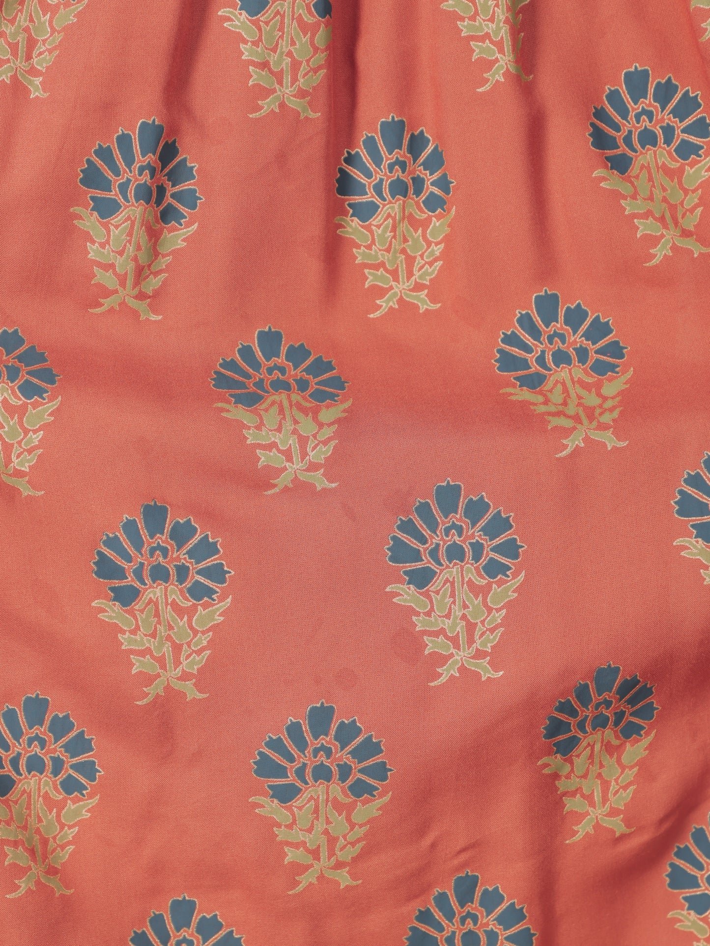 Viscose Butti Flared Rust Orange Kurta