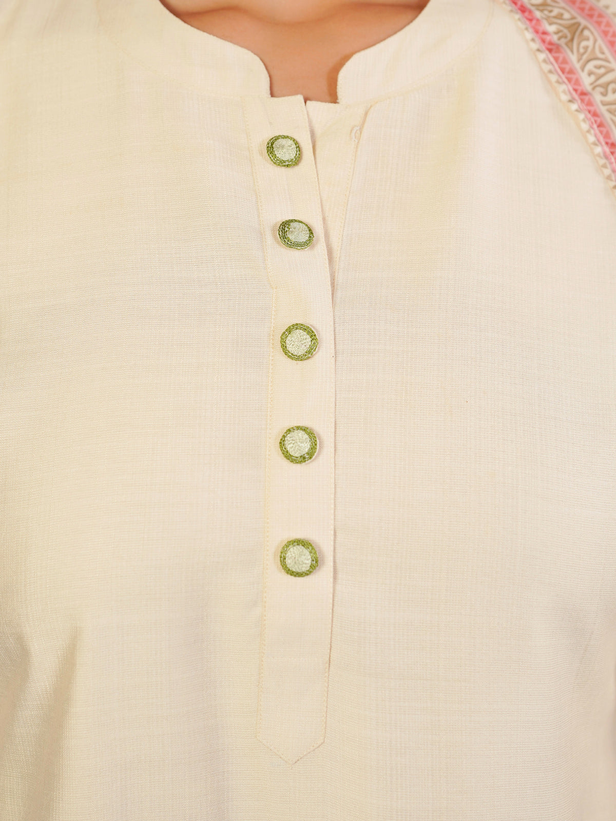 Embroidered blended silk solid anarkali off white kurta