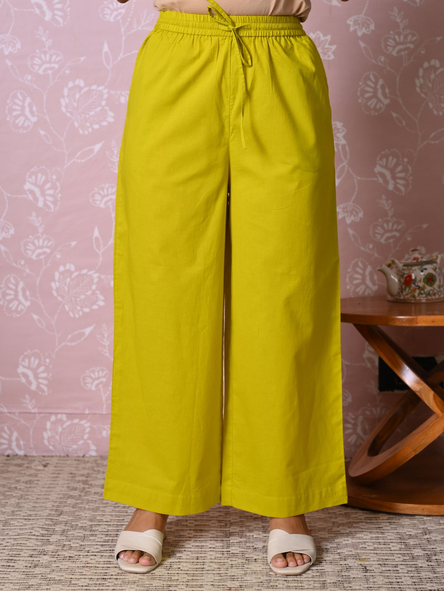Soft cotton Butta Straight Green Kurta