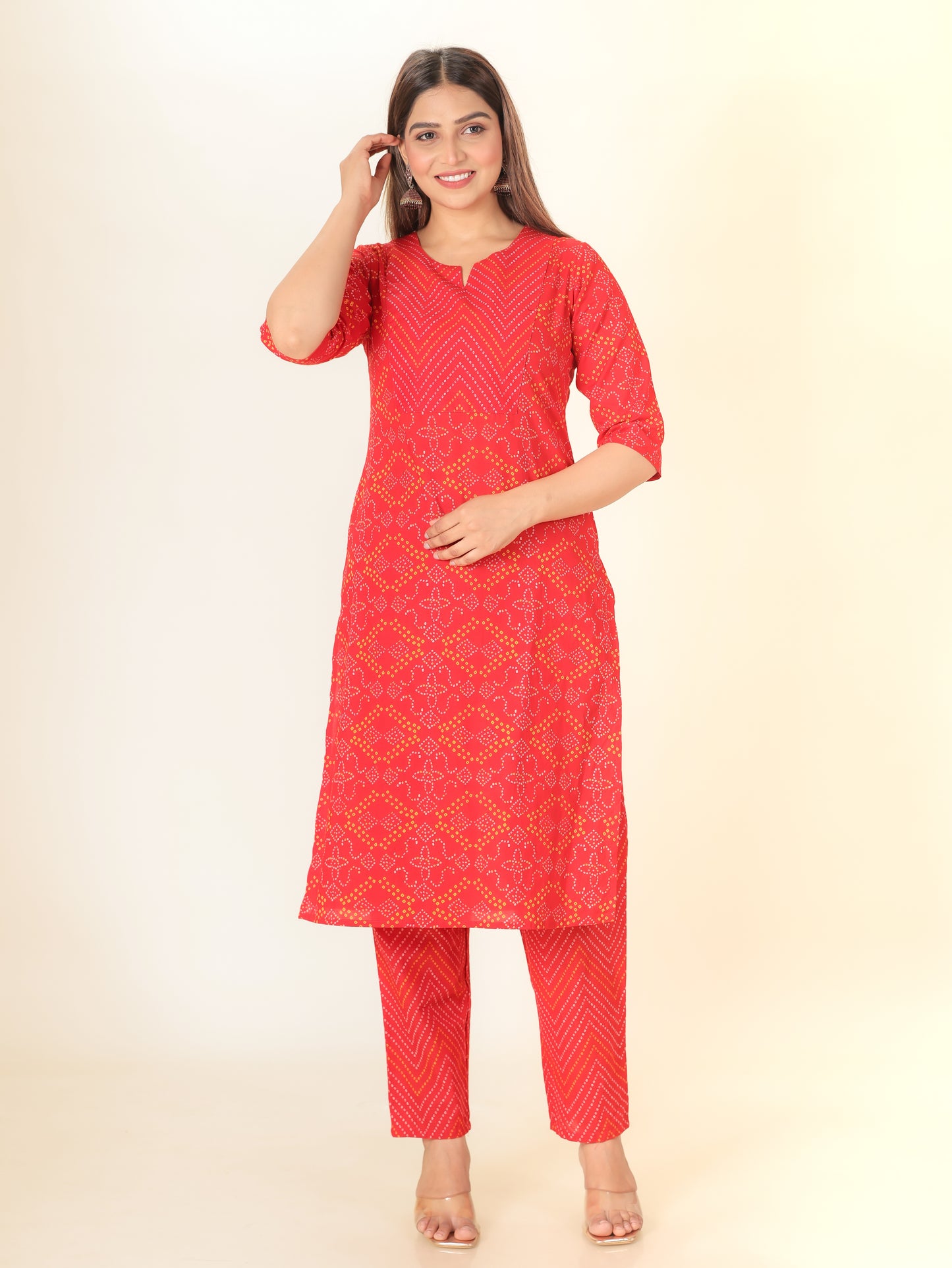 Soft Cotton Bandhani Kurta