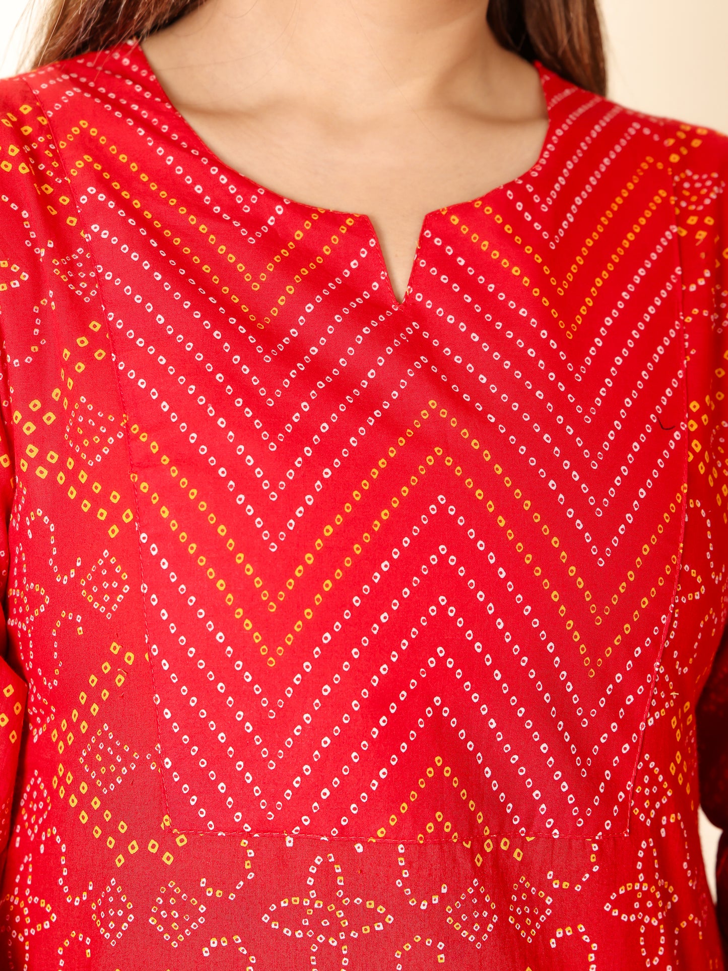 Soft Cotton Bandhani Kurta