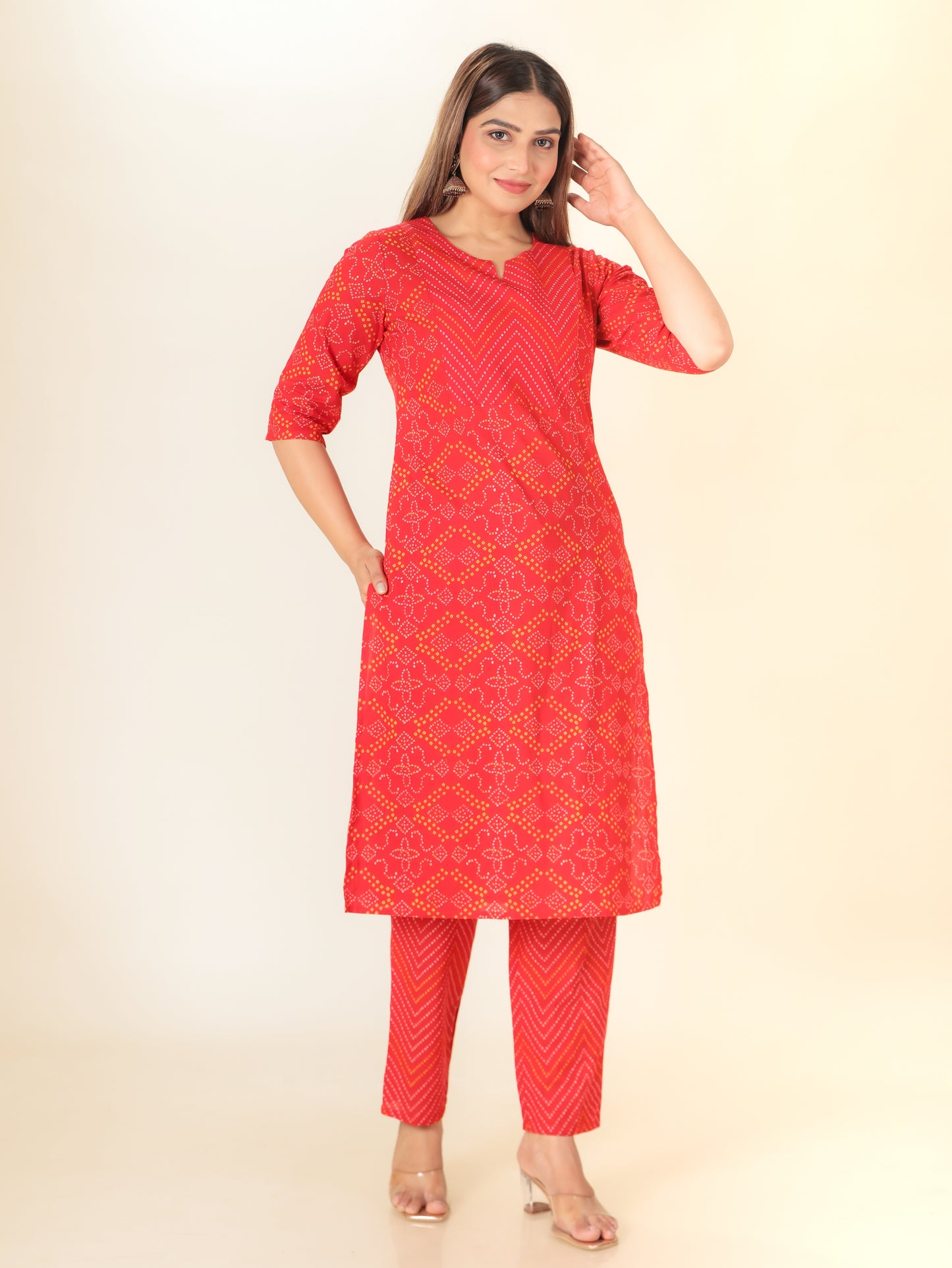 Soft Cotton Bandhani Kurta