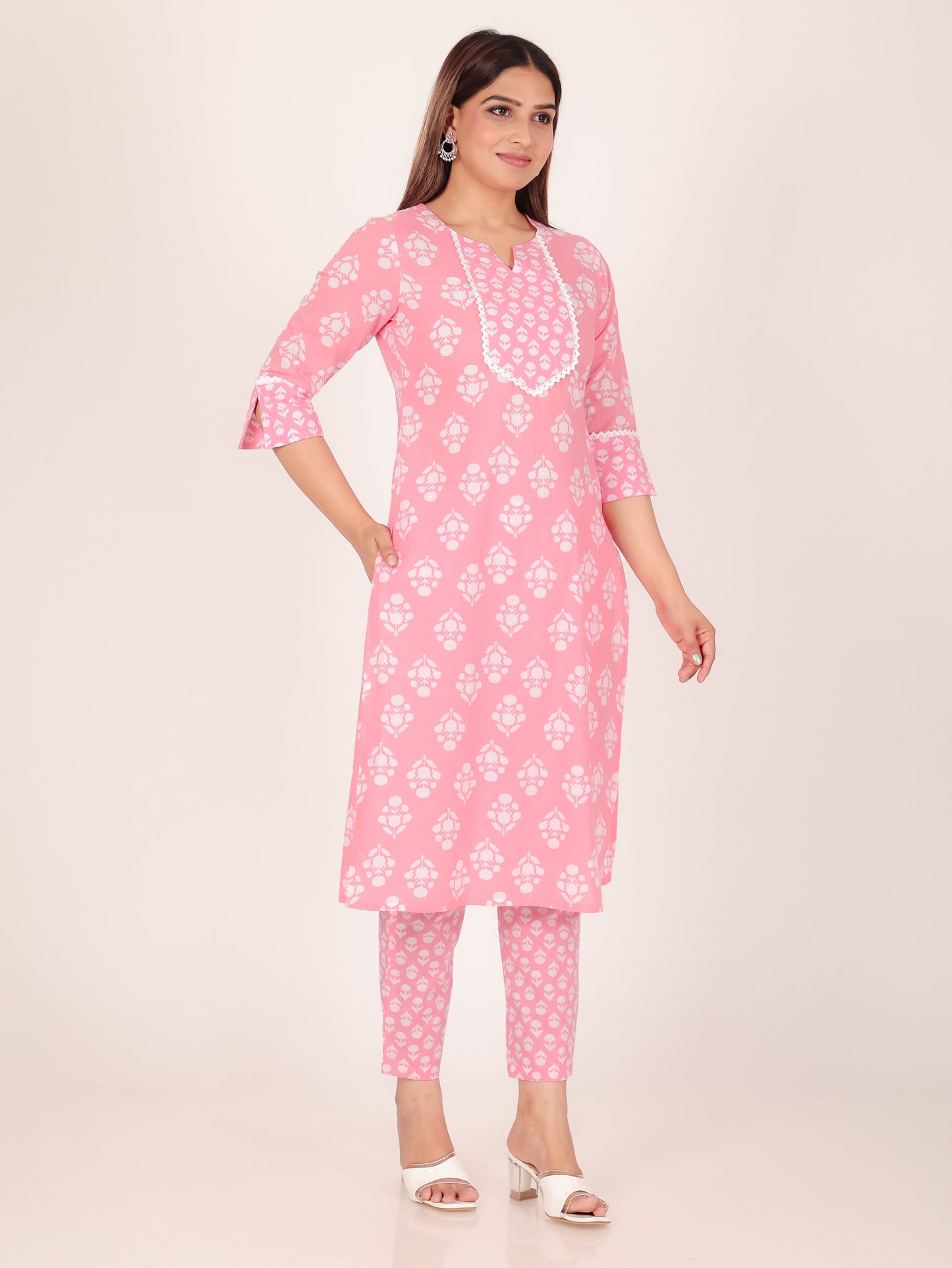 Soft Cotton Floral Kurta