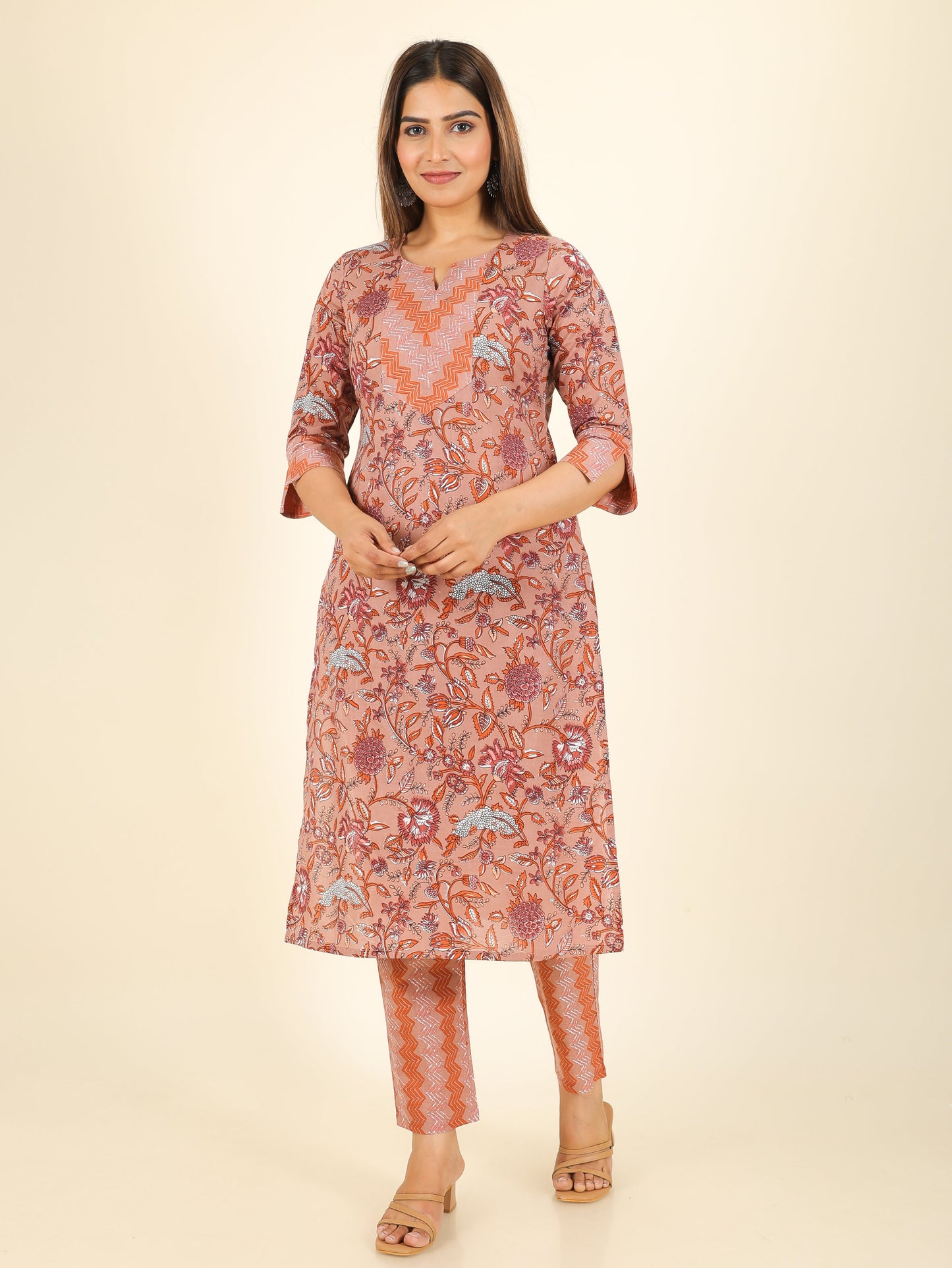 Soft Cotton Floral Kurta