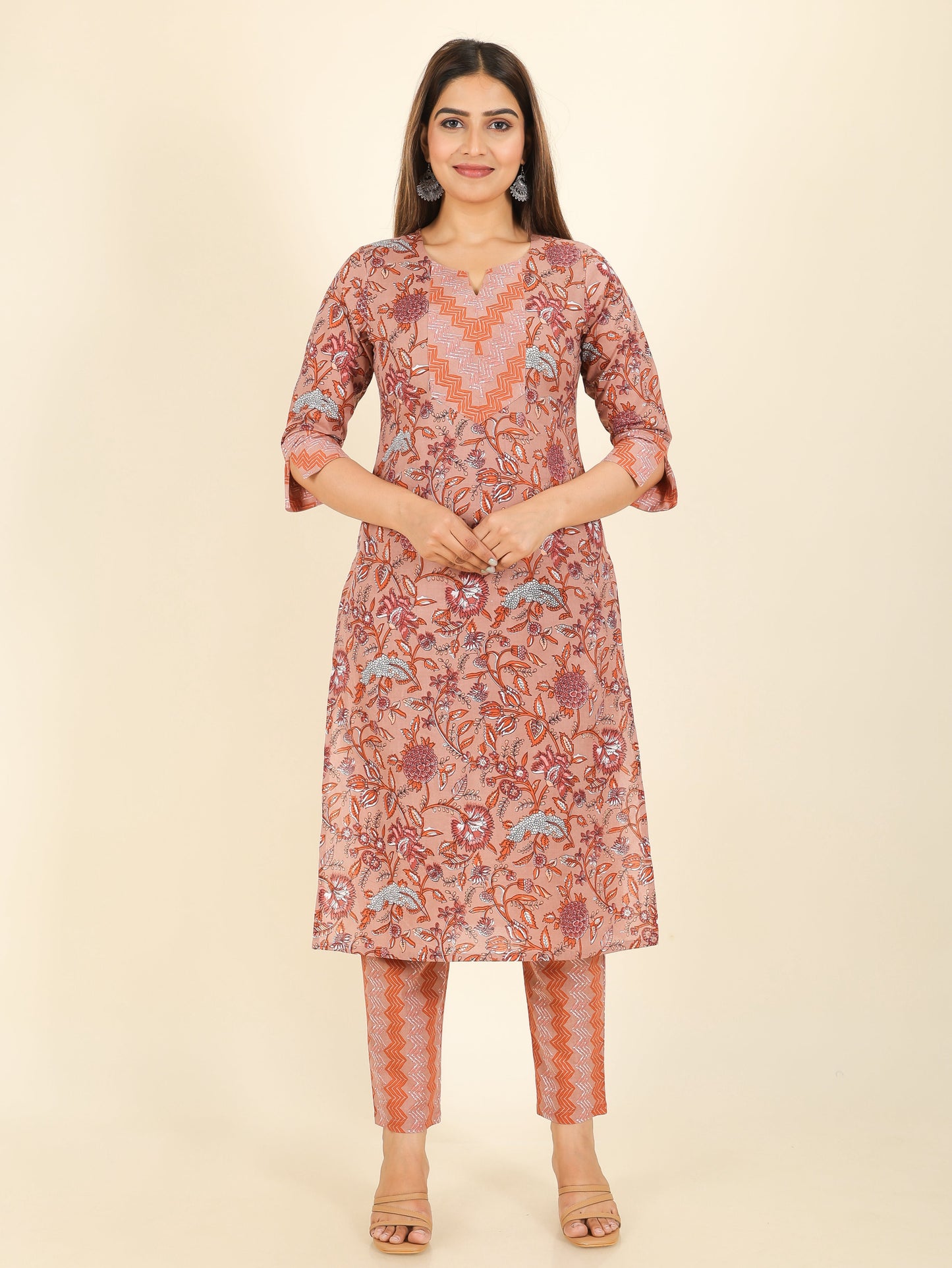 Soft Cotton Floral Kurta