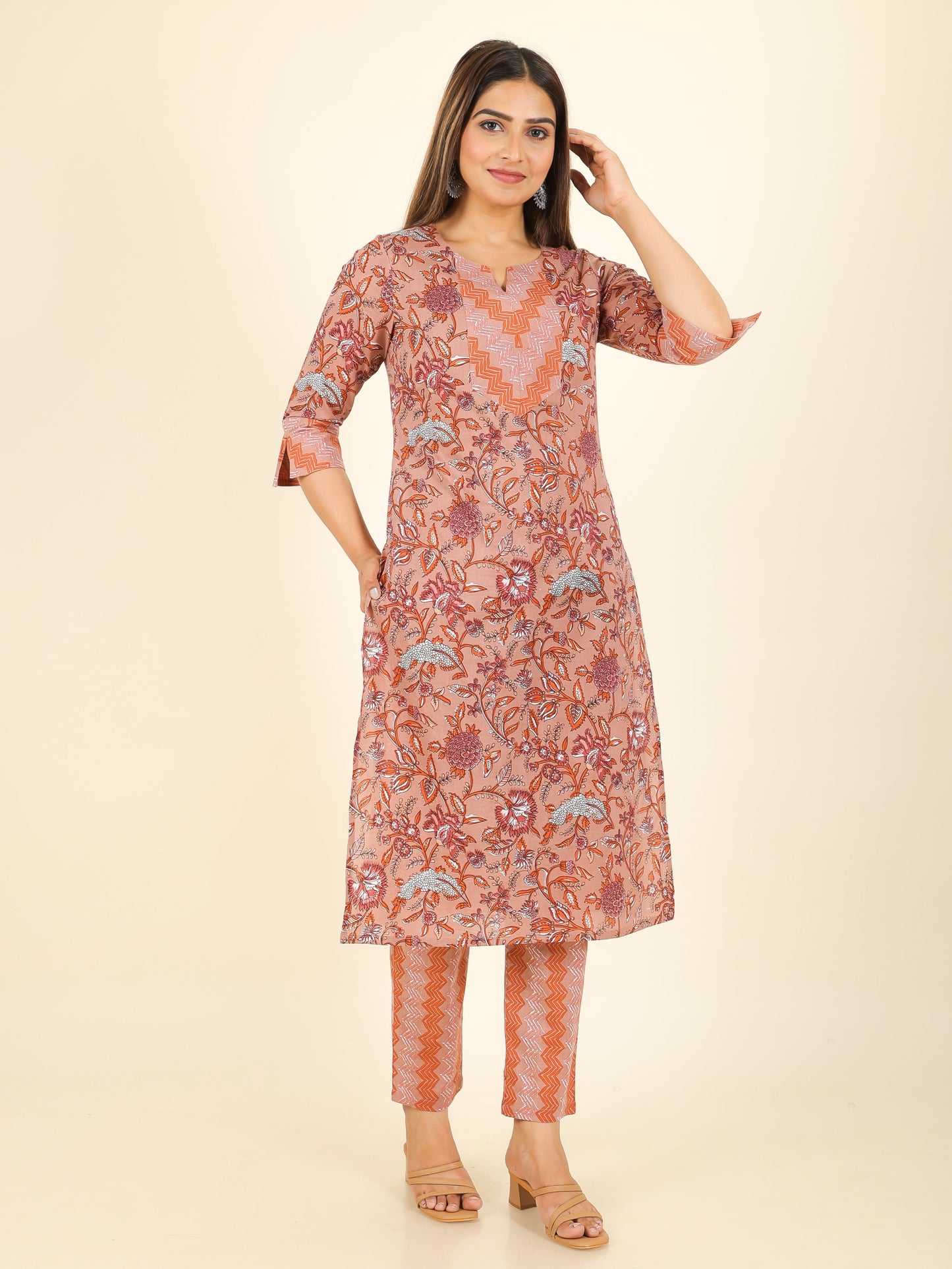 Soft Cotton Floral Kurta