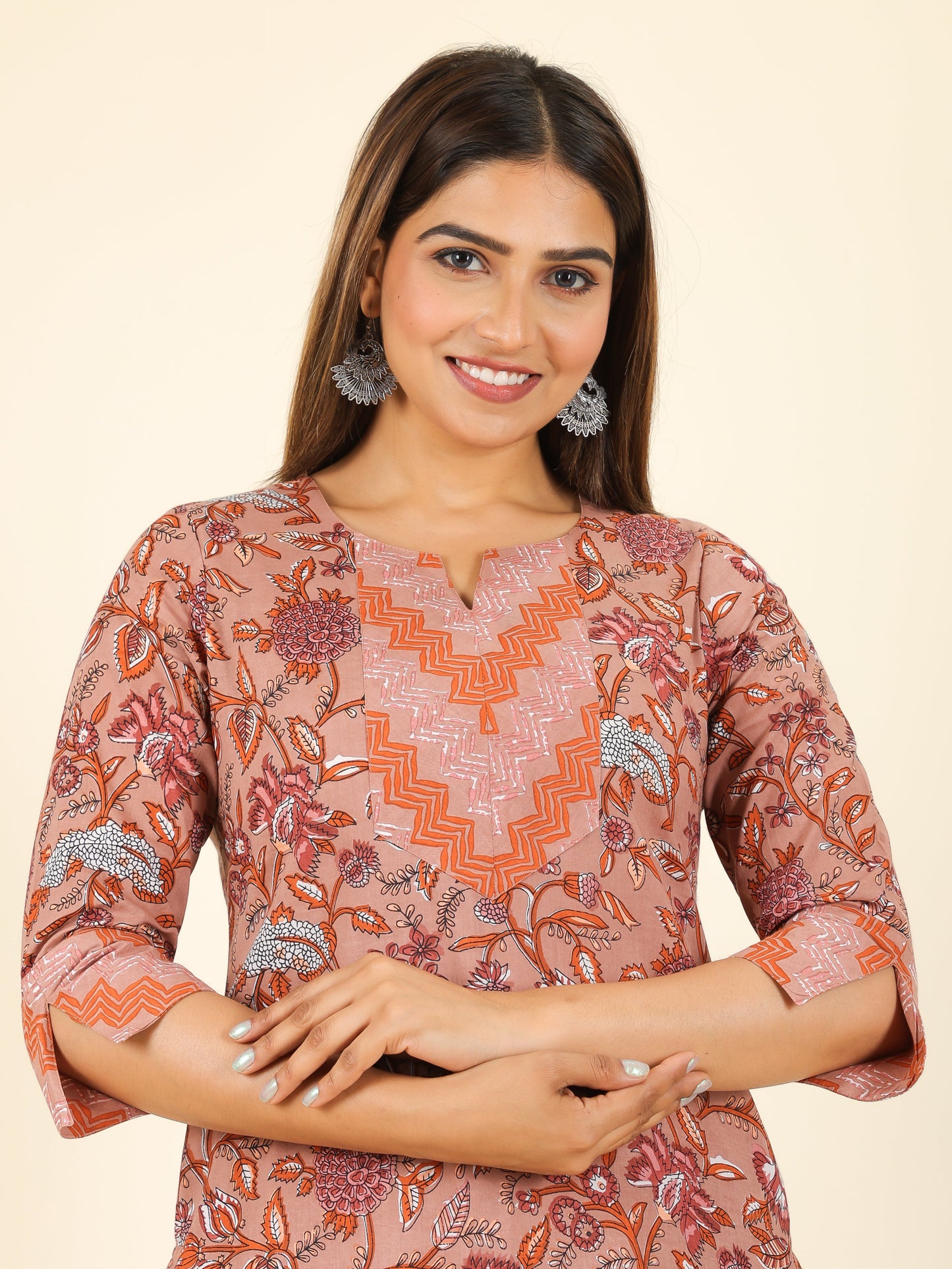 Soft Cotton Floral Kurta