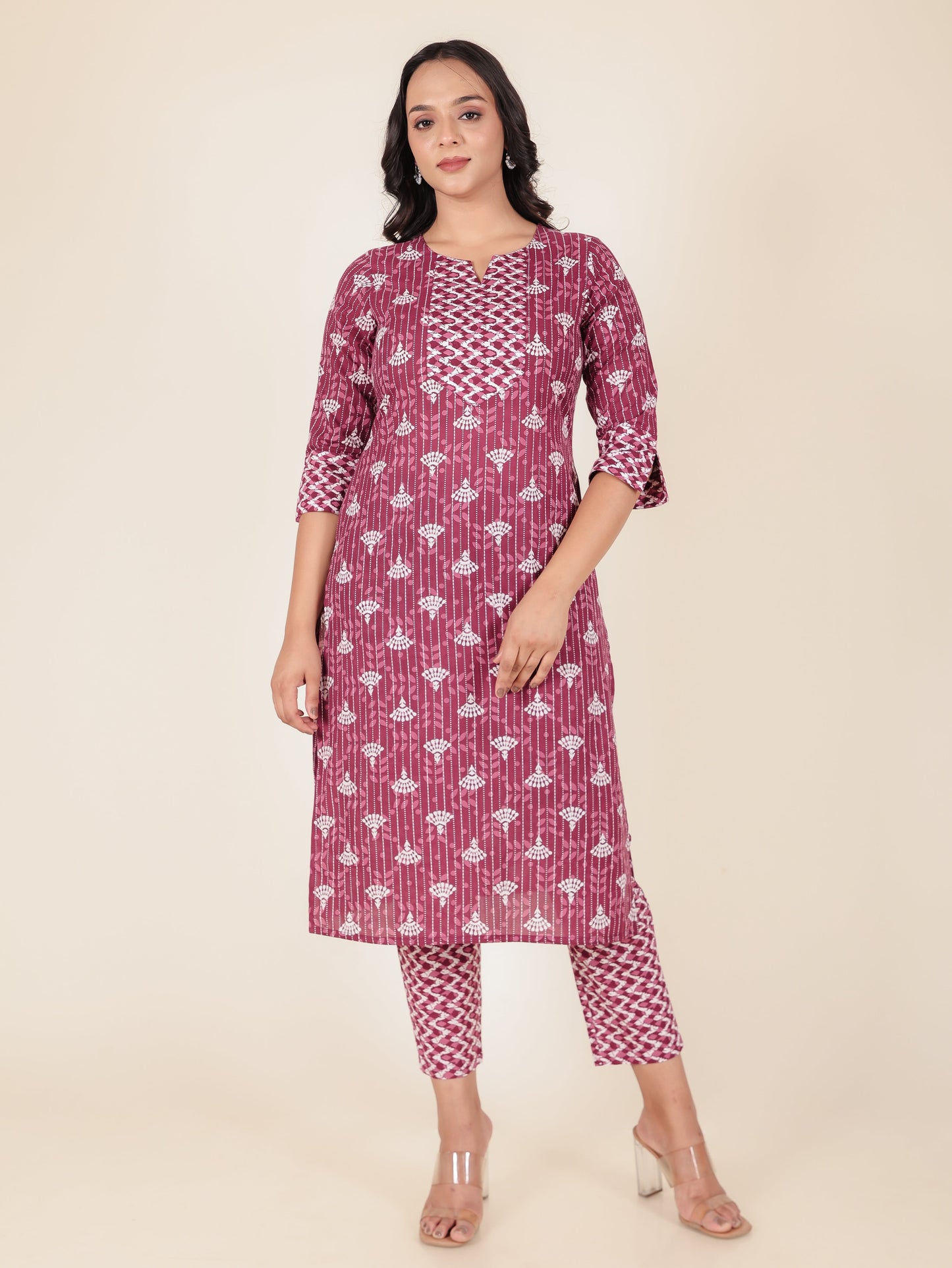 Soft Cotton Floral Kurta