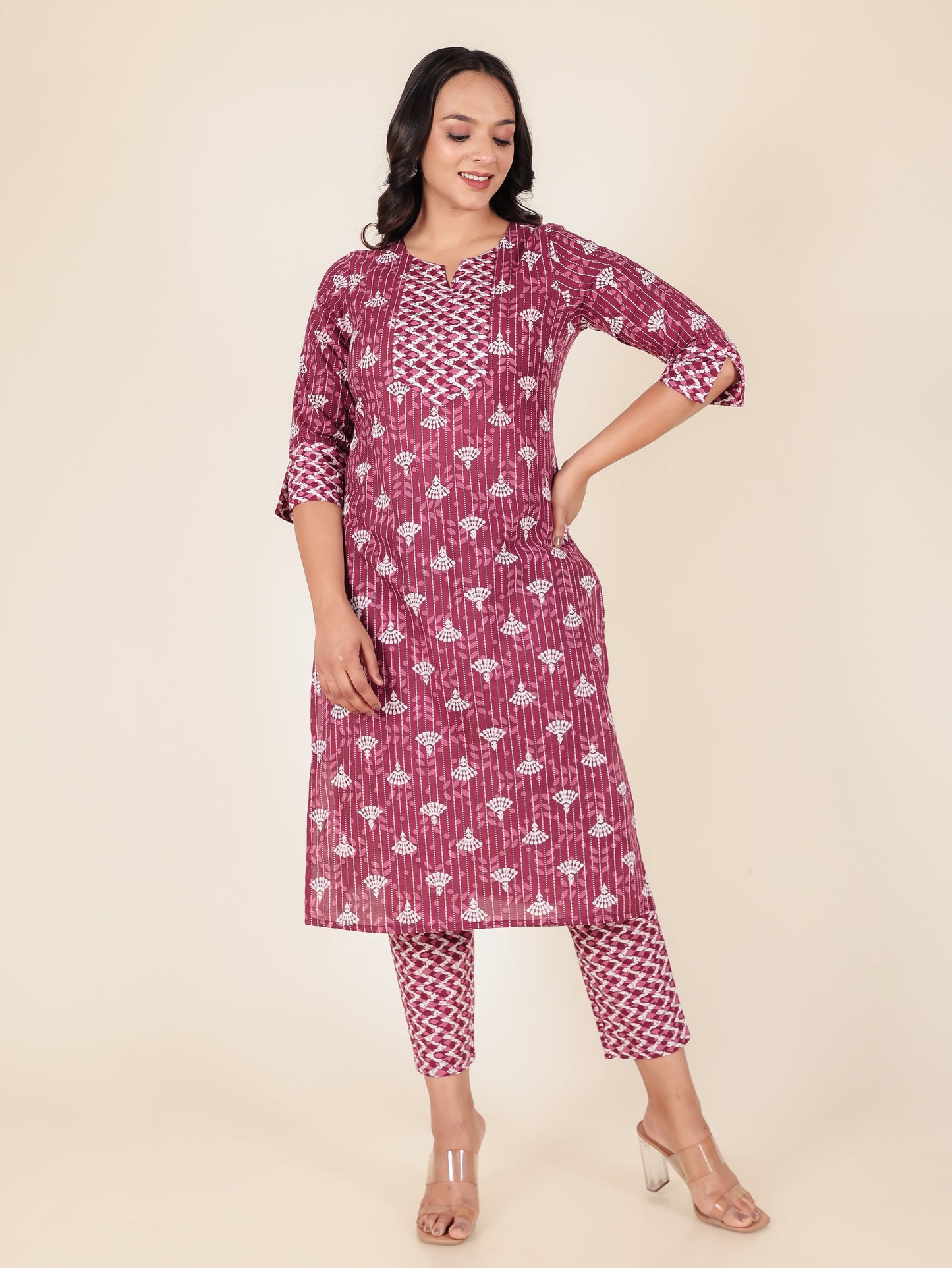 Soft Cotton Floral Kurta