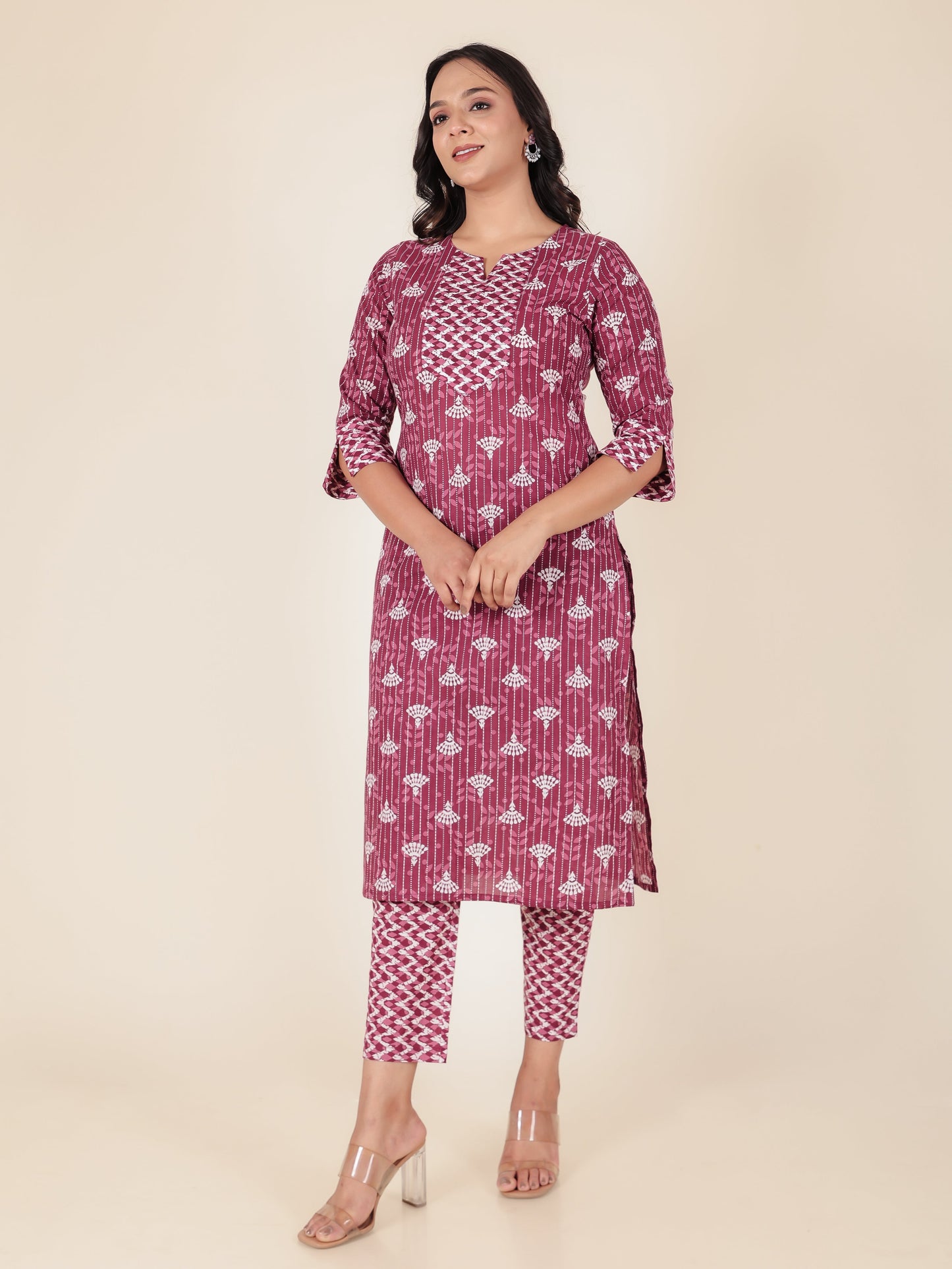 Soft Cotton Floral Kurta