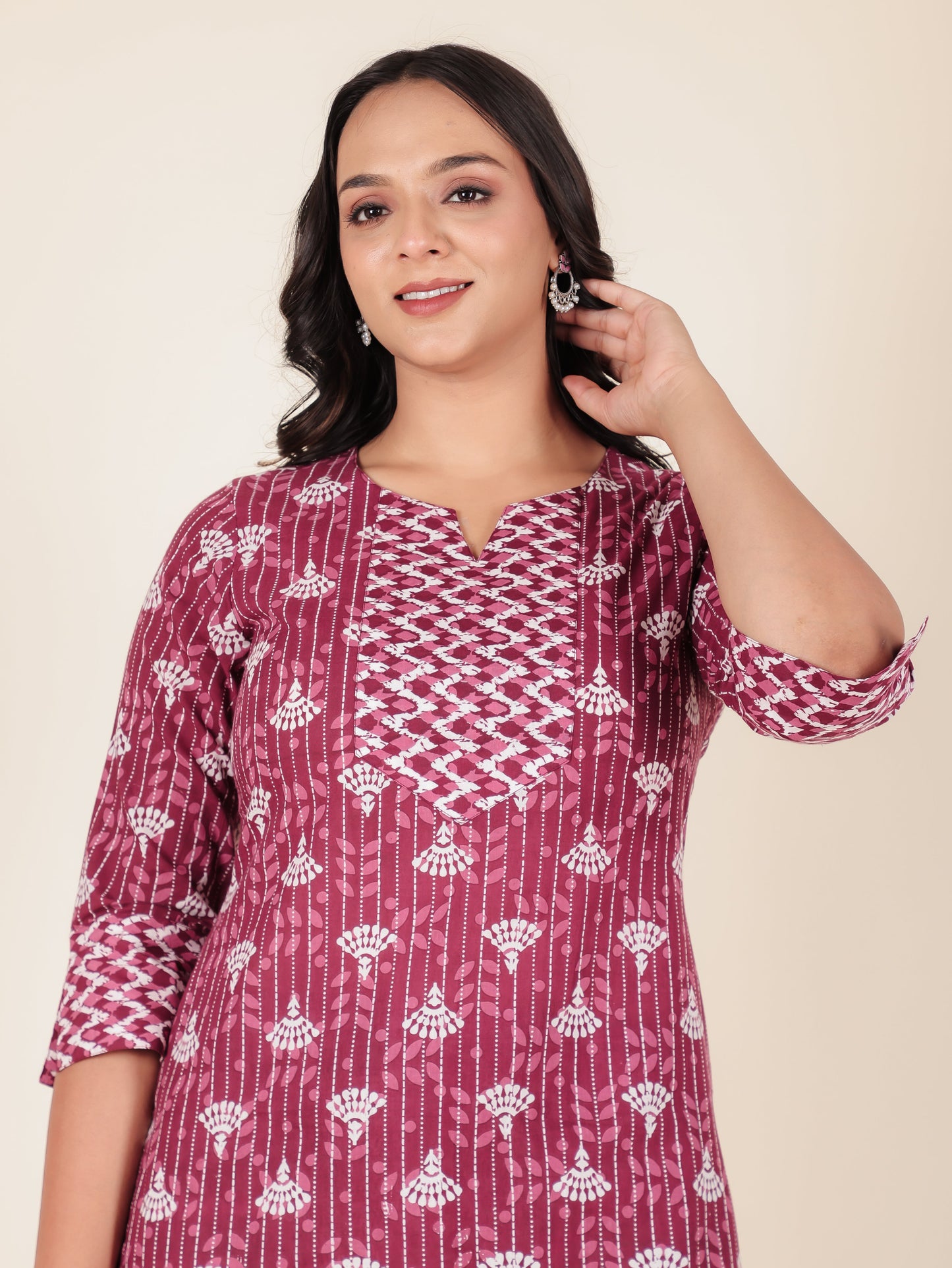 Soft Cotton Floral Kurta