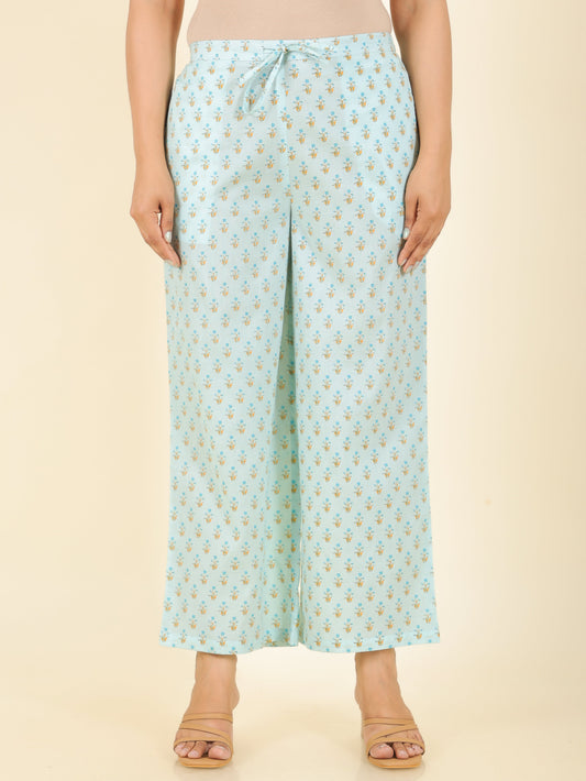 Soft Cotton Butti Blue Palazzo