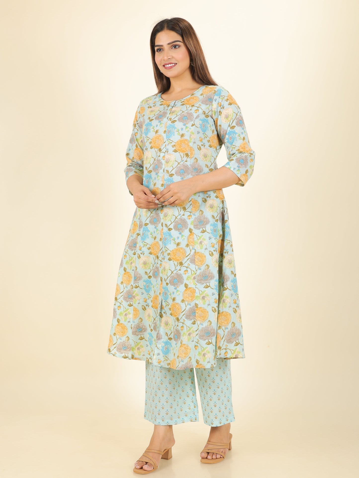 Soft Cotton Floral Kurta