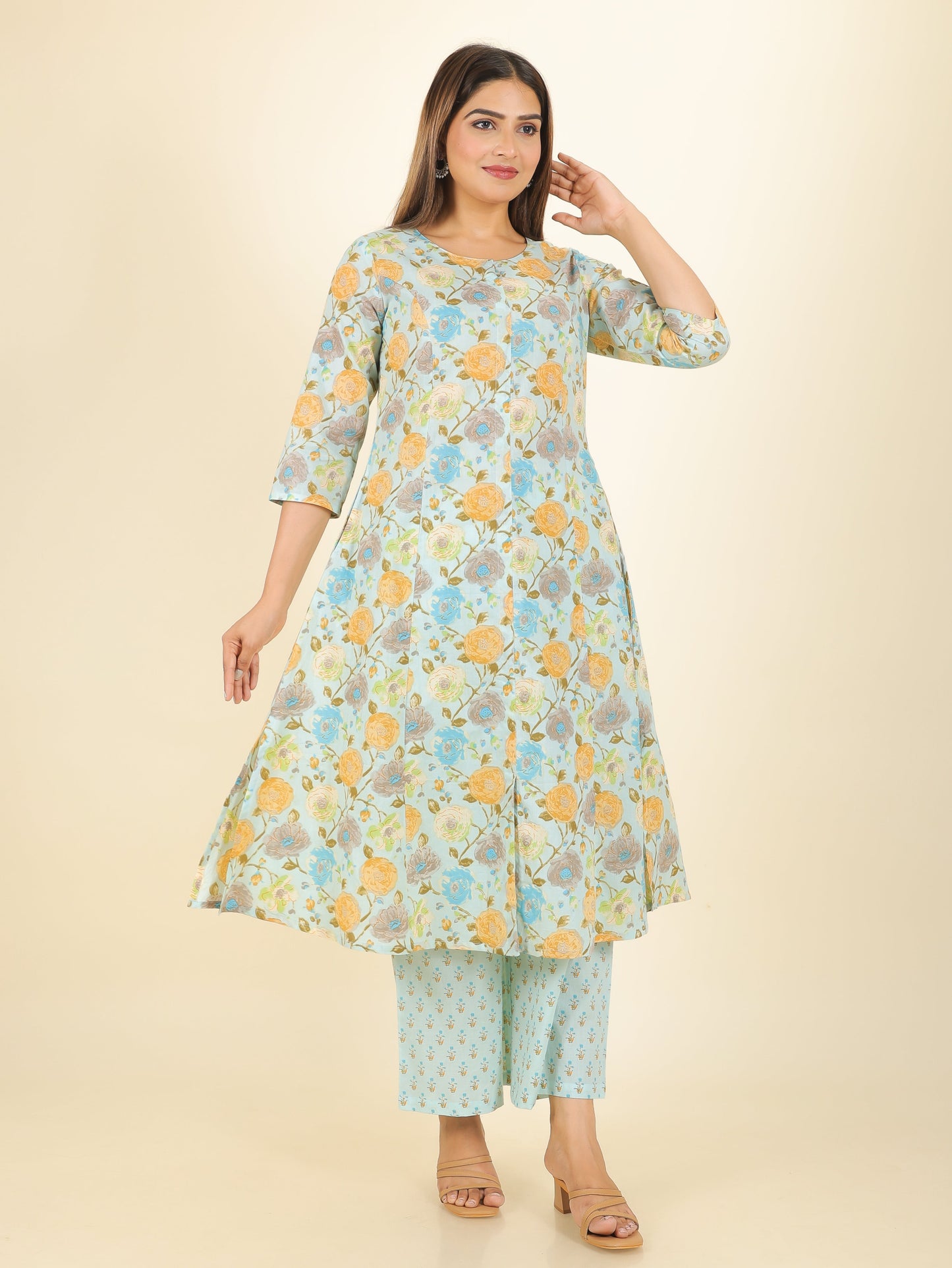 Soft Cotton Floral Kurta