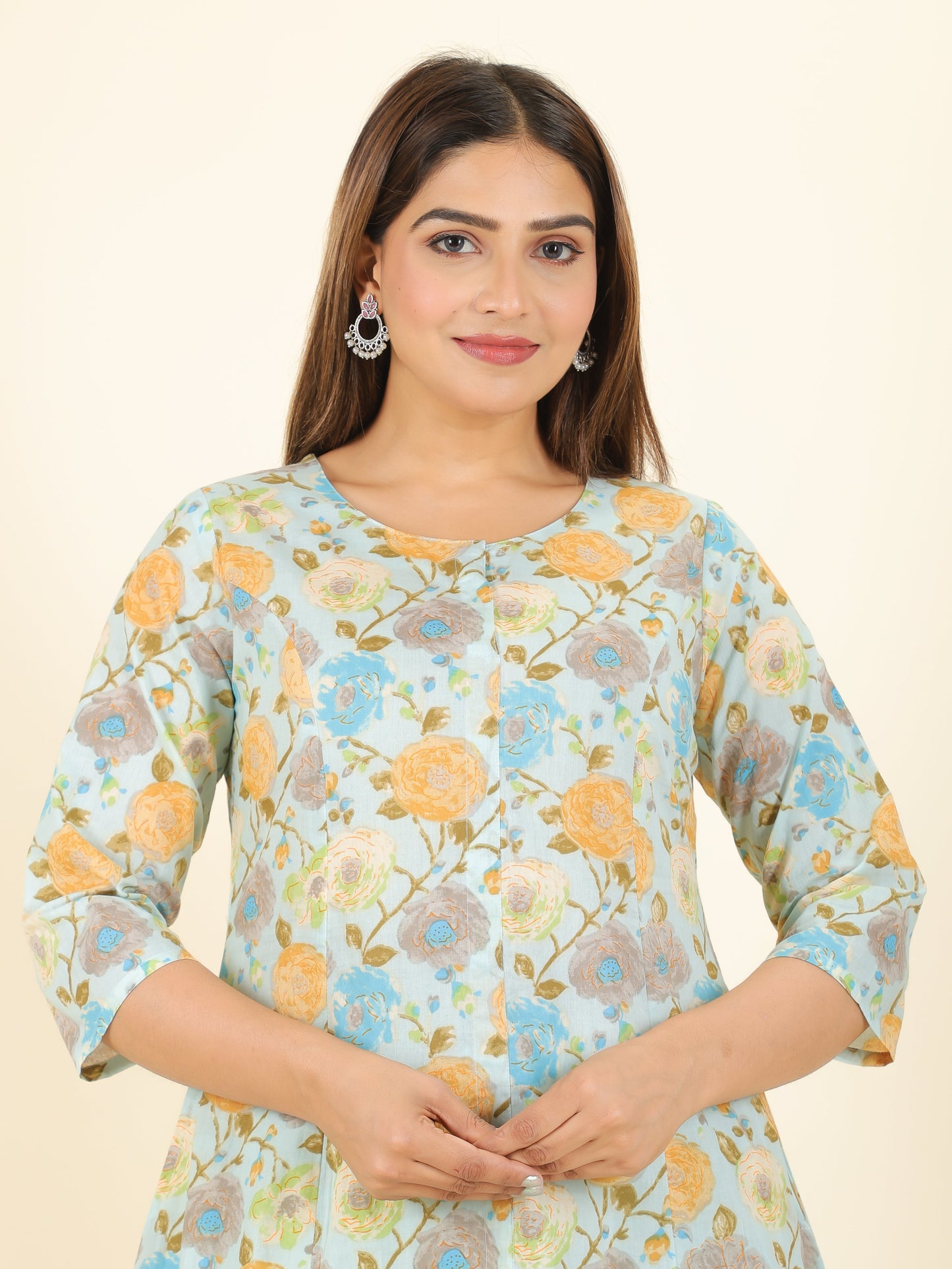 Soft Cotton Floral Kurta