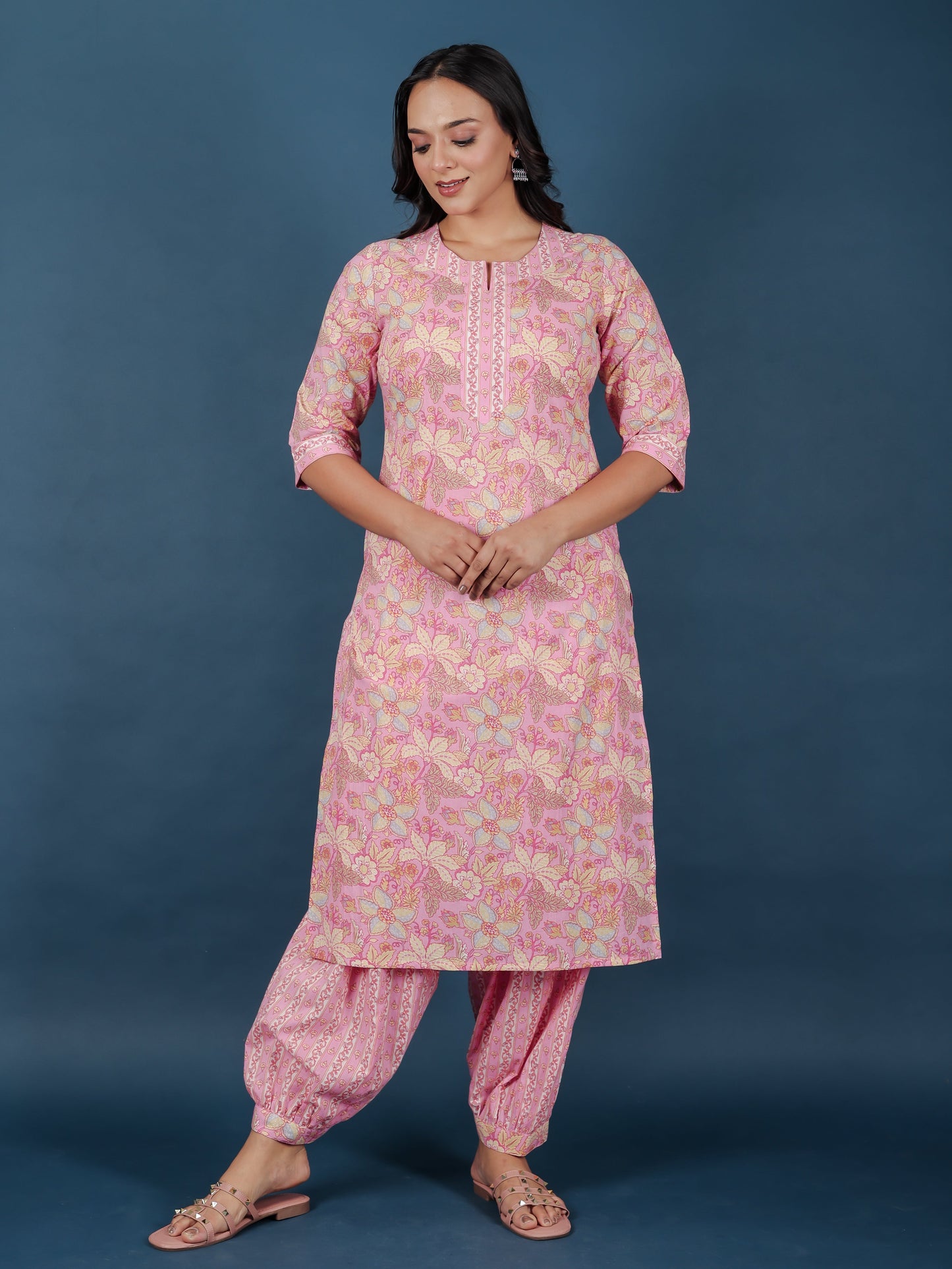 Soft Cotton Floral Kurta