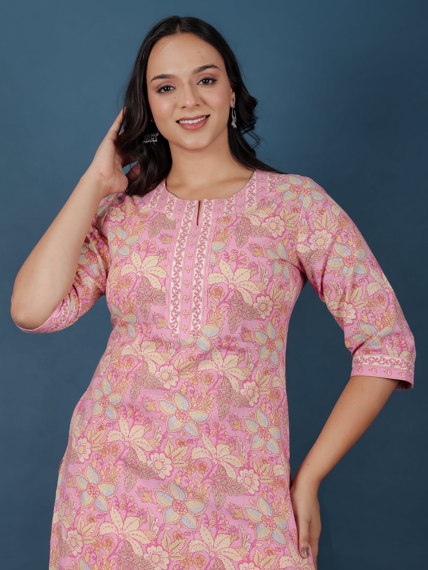 Soft Cotton Floral Kurta