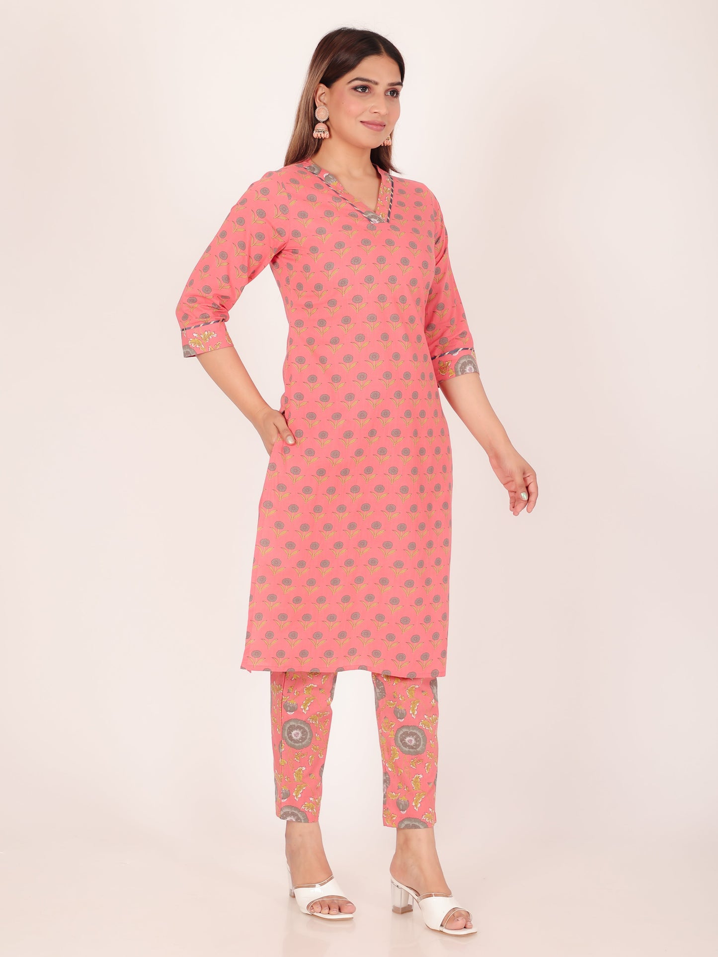 Soft Cotton Floral Kurta